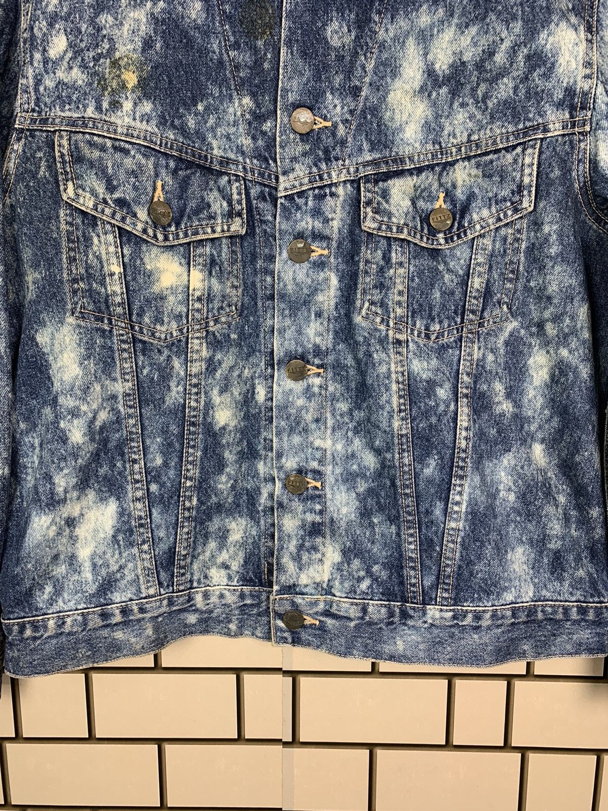 Vintage Vintage Japanese Brand Fittz Trucker Jacket Custom Acid Wash Size US M / EU 48-50 / 2 - 3 Thumbnail