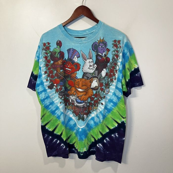 Vintage Grateful Dead y2k Alice in Wonderland Liquid Blue T Shirt | Grailed