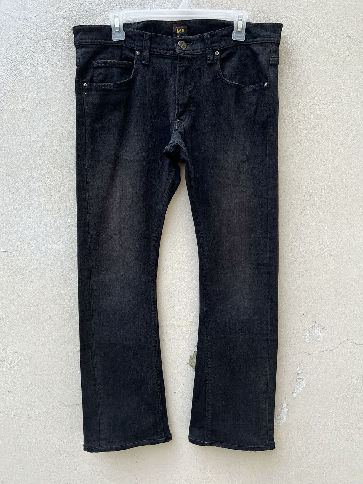 Beams Plus Vintage Beams X Lee Sun Fade Black Denim Stretch Flare Jeans Size US 32 / EU 48 - 6 Thumbnail