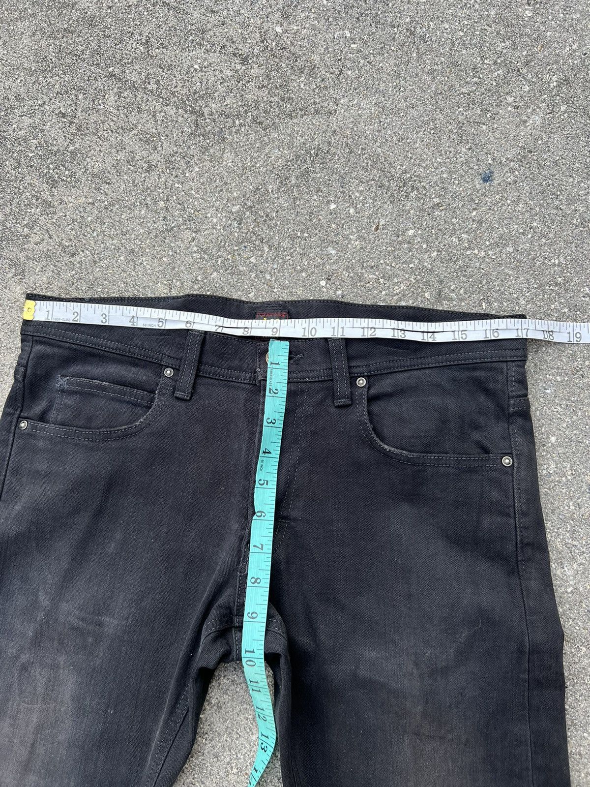 Beams Plus Vintage Beams X Lee Sun Fade Black Denim Stretch Flare Jeans Size US 32 / EU 48 - 2 Thumbnail