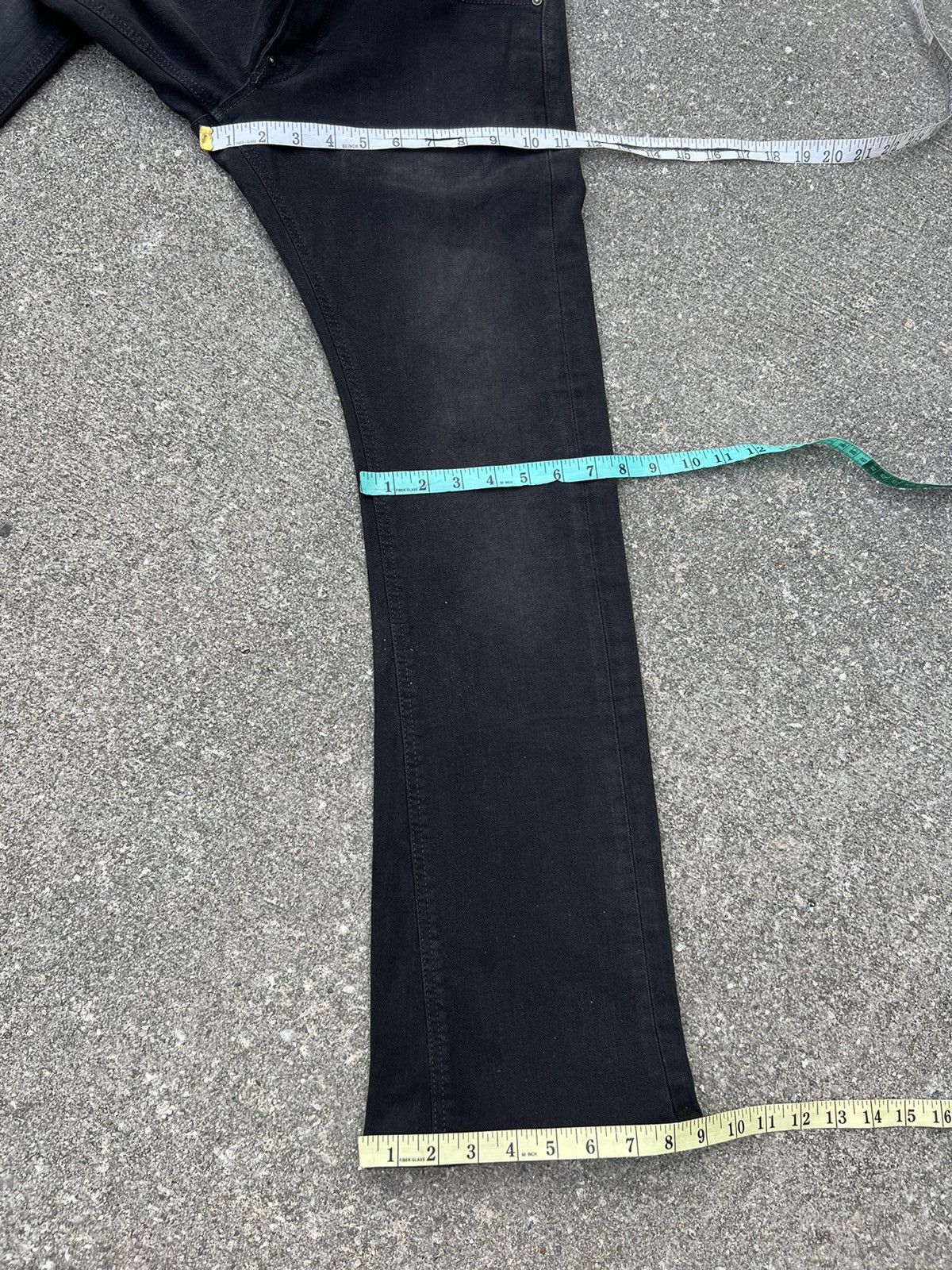 Beams Plus Vintage Beams X Lee Sun Fade Black Denim Stretch Flare Jeans Size US 32 / EU 48 - 3 Thumbnail