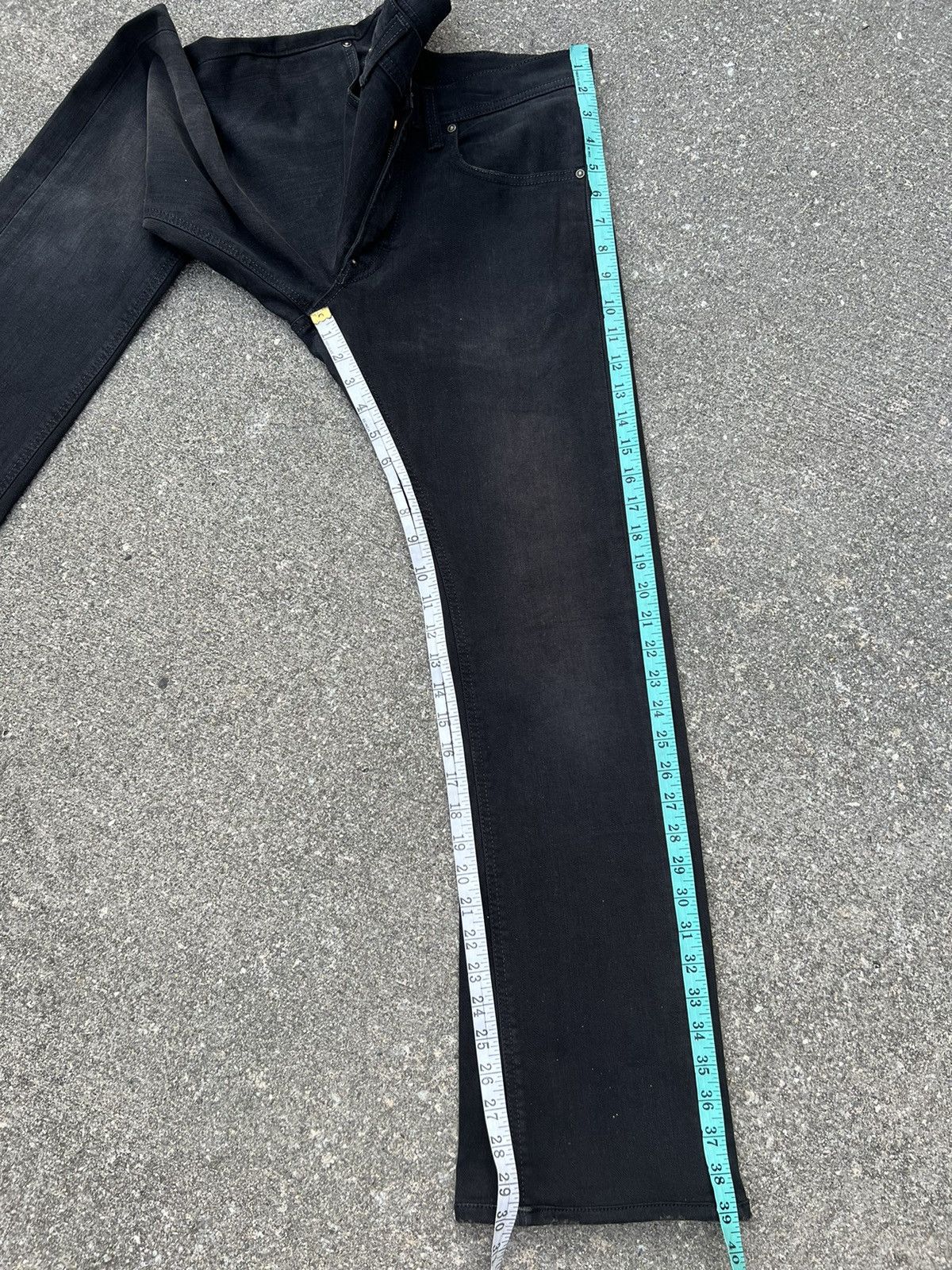 Beams Plus Vintage Beams X Lee Sun Fade Black Denim Stretch Flare Jeans Size US 32 / EU 48 - 4 Thumbnail