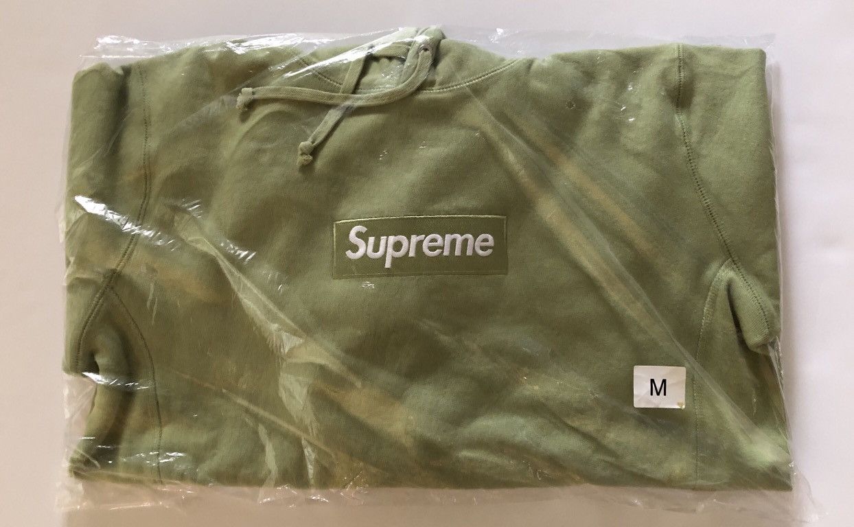 Supreme New Sage Green Bogo box logo Hoodie M Size US M / EU 48-50 / 2 - 2 Thumbnail