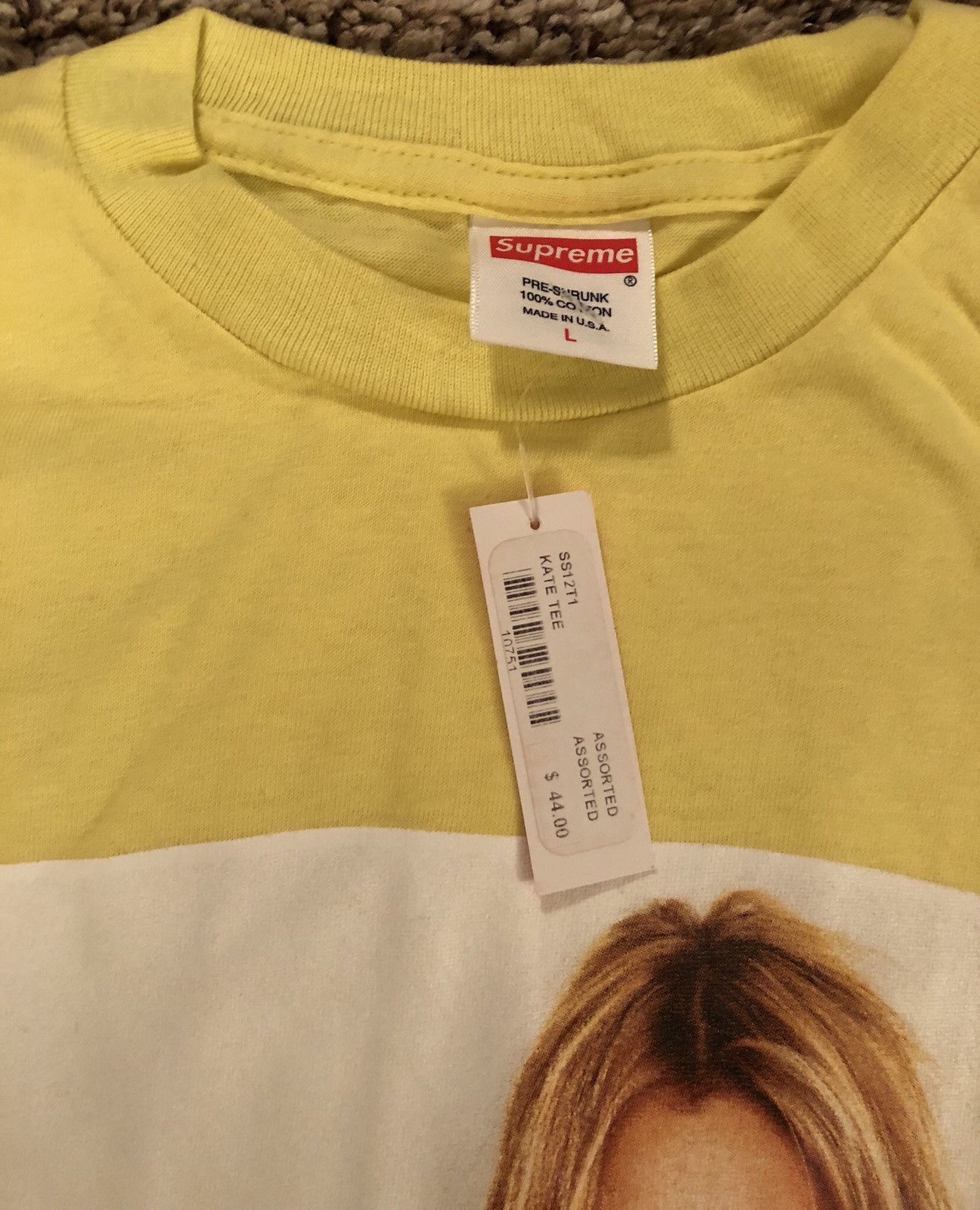 Supreme Kate Moss Yellow Tee Size US L / EU 52-54 / 3 - 3 Thumbnail