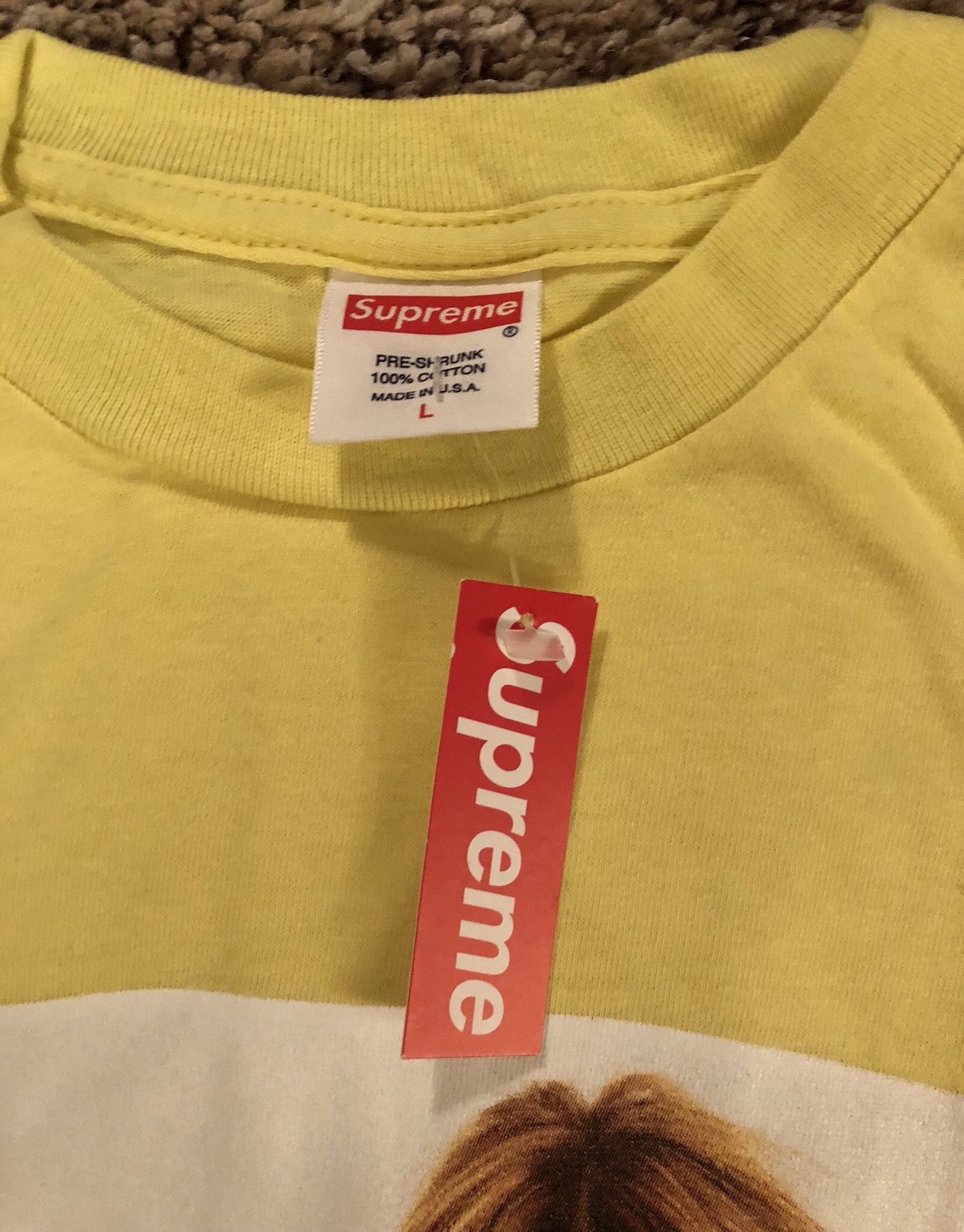 Supreme Kate Moss Yellow Tee Size US L / EU 52-54 / 3 - 4 Thumbnail