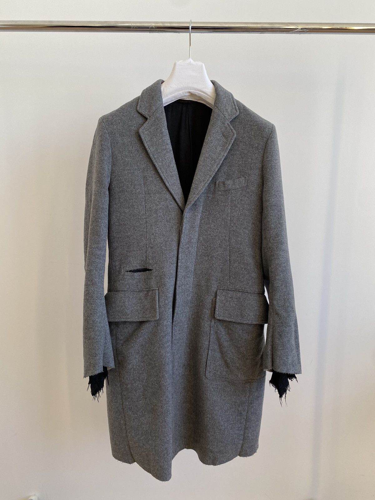 Takahiromiyashita The Soloist. Wool Bondage Strap Coat Size US M / EU 48-50 / 2 - 1 Thumbnail