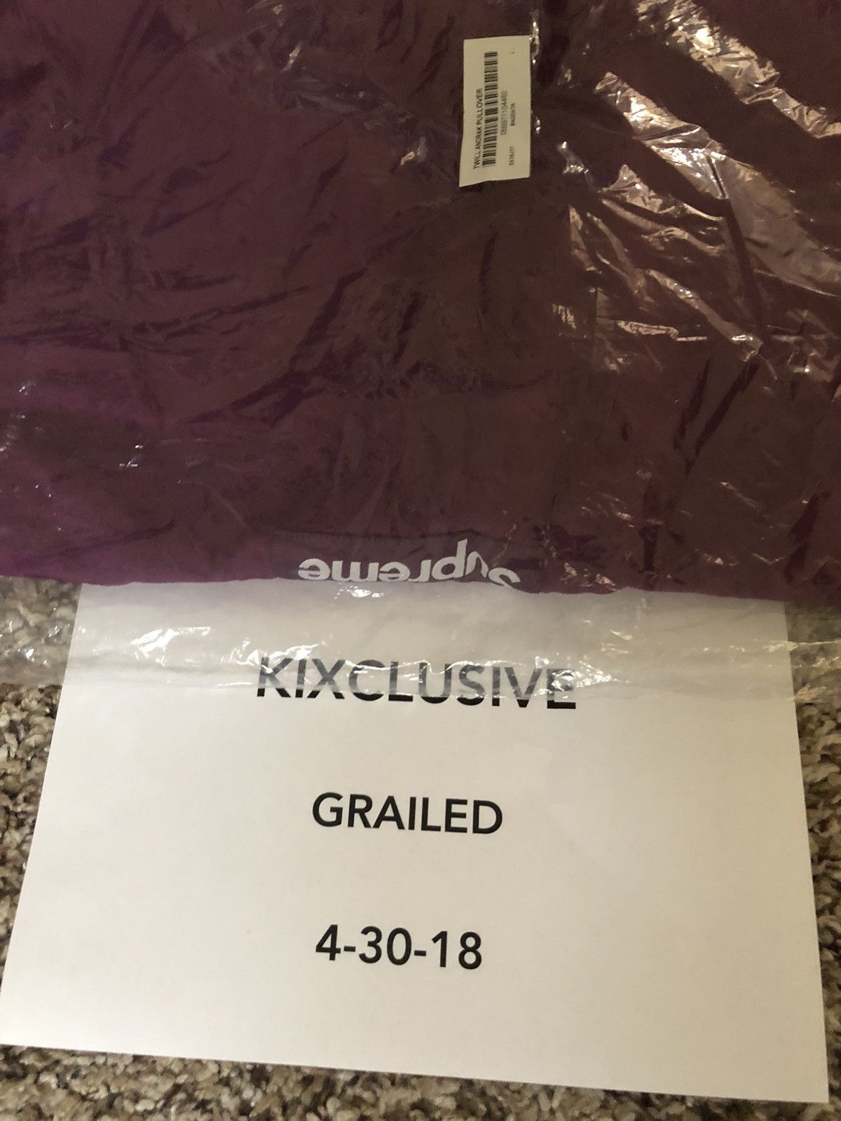Supreme Twill Anorak Pullover Magenta Size US L / EU 52-54 / 3 - 5 Thumbnail