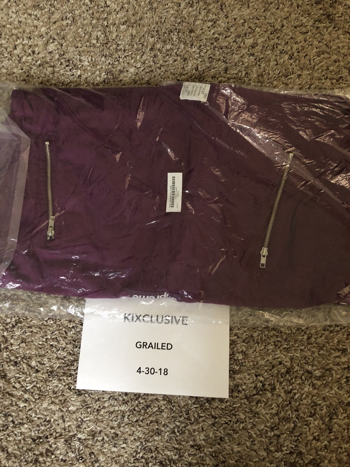 Supreme Twill Anorak Pullover Magenta Size US L / EU 52-54 / 3 - 6 Thumbnail