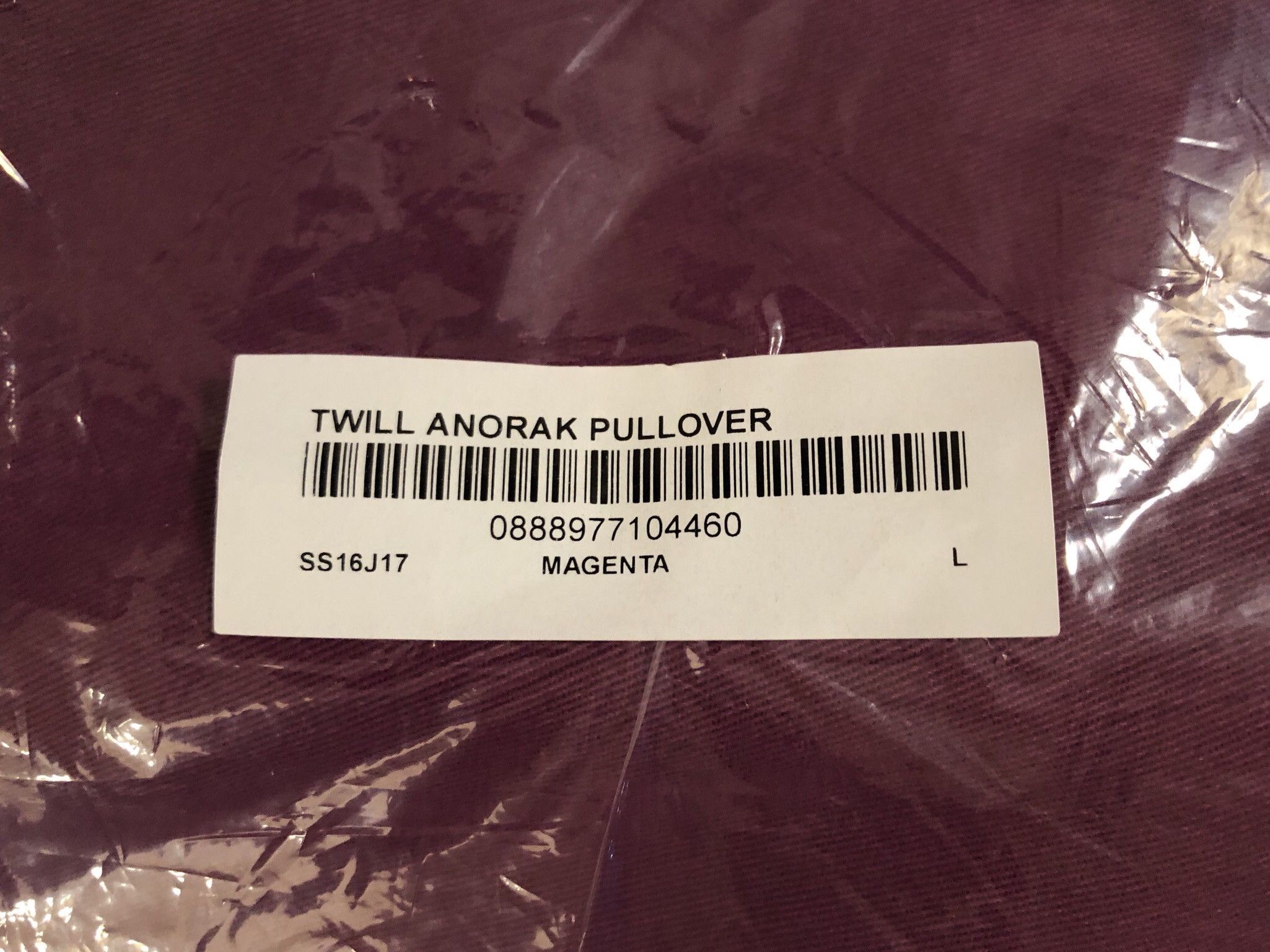 Supreme Twill Anorak Pullover Magenta Size US L / EU 52-54 / 3 - 4 Thumbnail