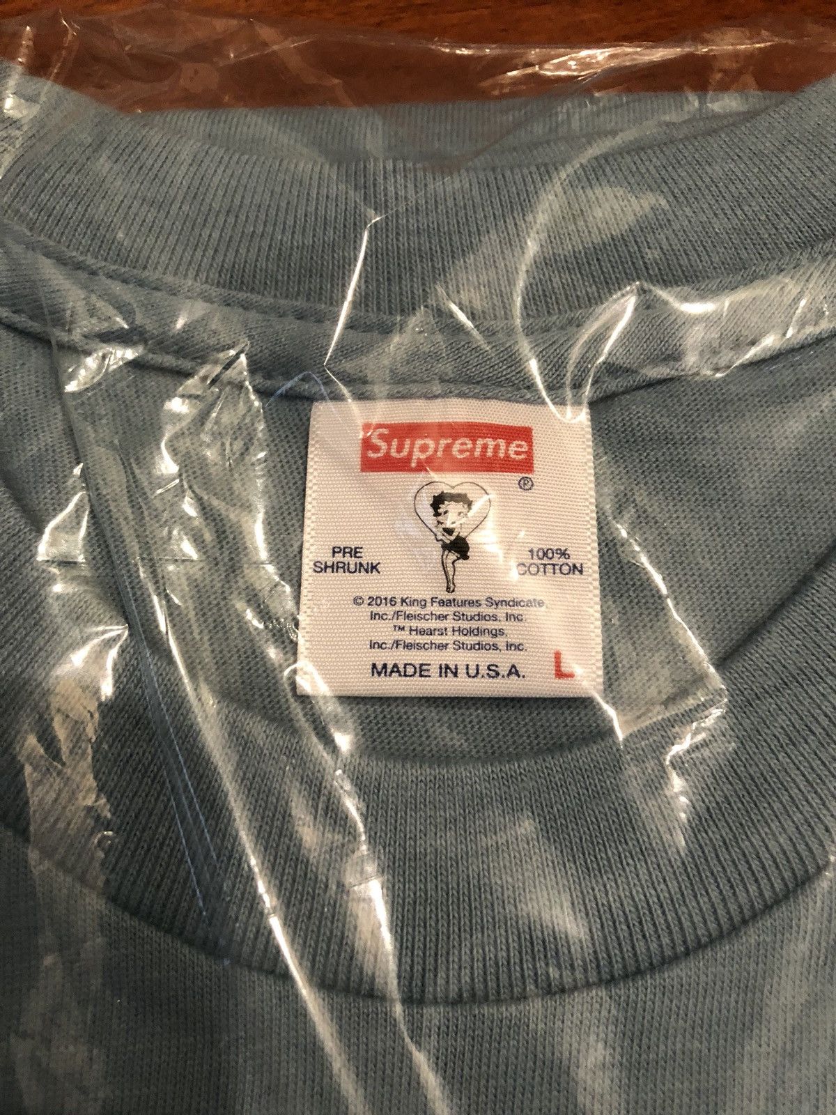 Supreme Supreme Betty Boop Tee Slate SS16 Size US L / EU 52-54 / 3 - 5 Thumbnail