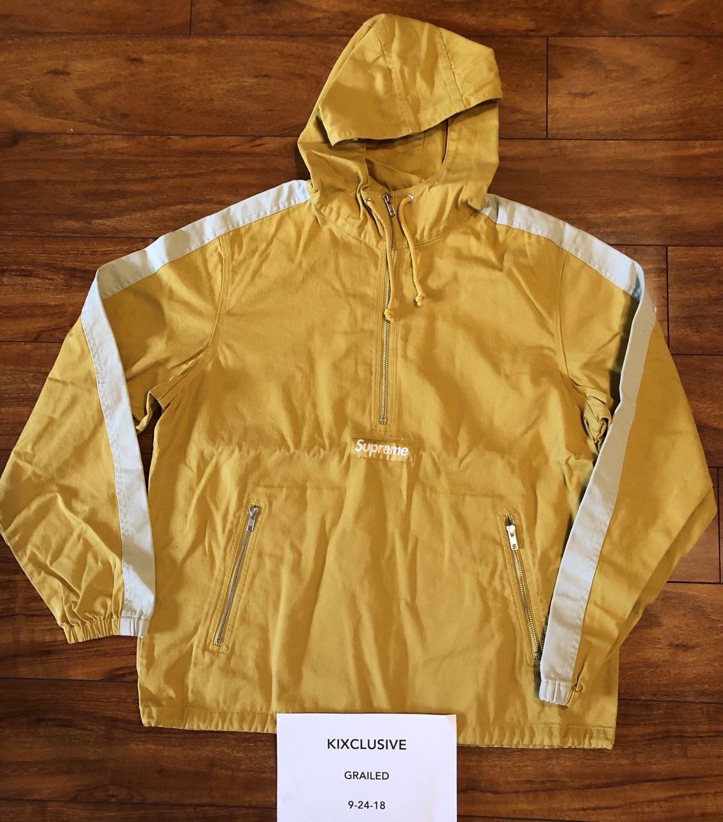 SUPREME 16SS Twill Anorak Jacket mustard-