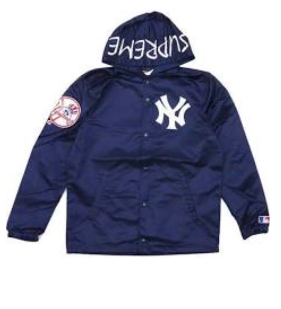 New York Yankees × Supreme New Navy Coaches Jacket | Grailed
