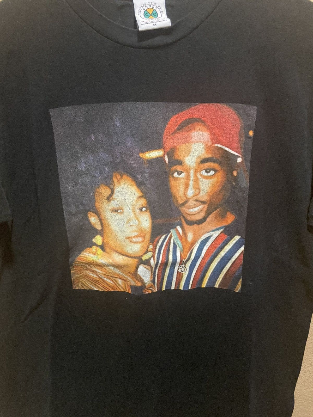 Cross Colours × Rap Tees × Vintage 2 PAC x Cross Colours Vinrage Graphic Rap T Shirt Size US M / EU 48-50 / 2 - 2 Thumbnail