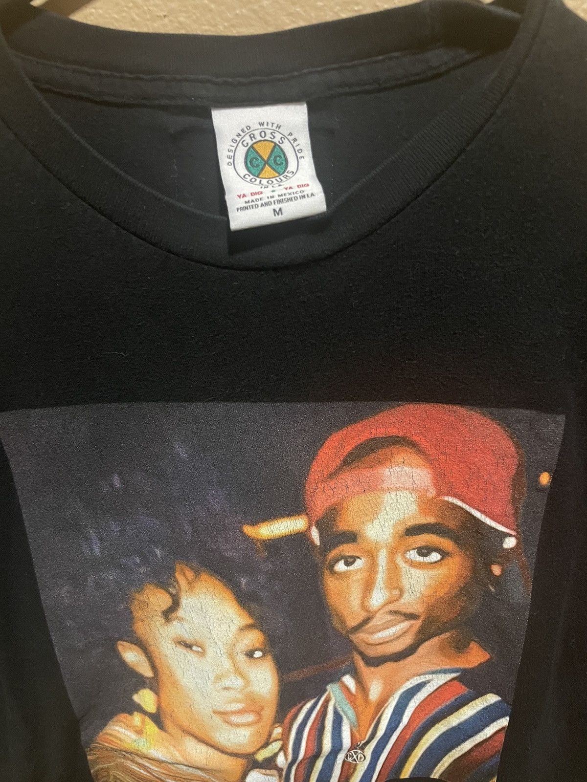 Cross Colours × Rap Tees × Vintage 2 PAC x Cross Colours Vinrage Graphic Rap T Shirt Size US M / EU 48-50 / 2 - 3 Thumbnail