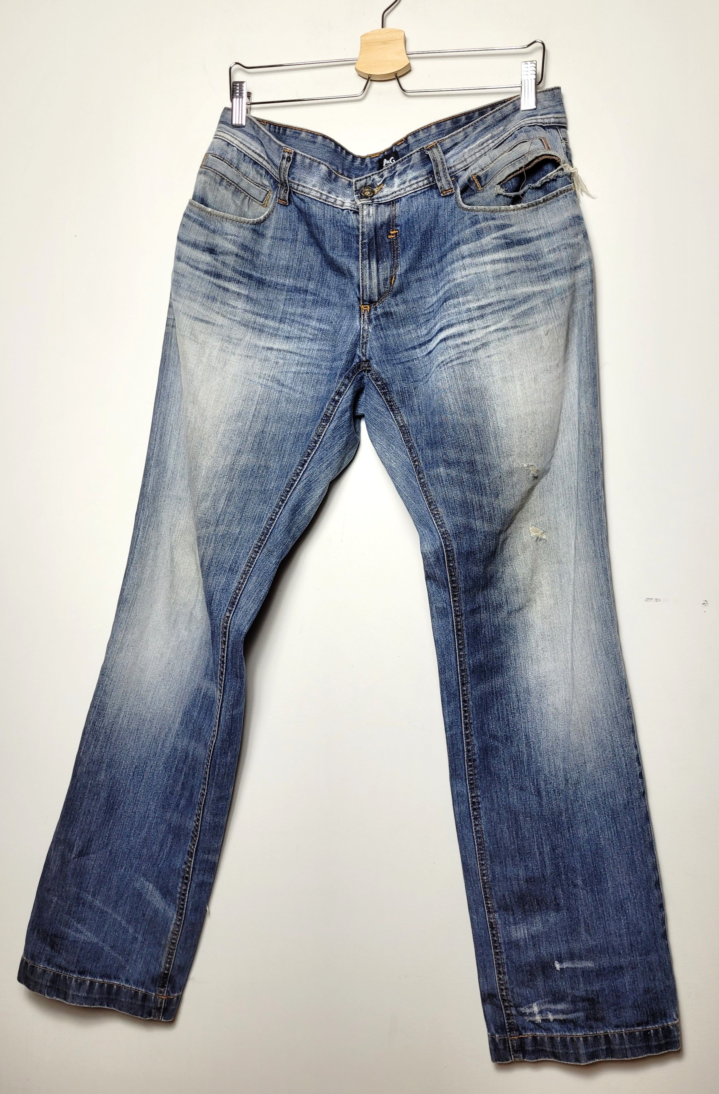 Dolce & Gabbana Dolce&Gabbana Vintage Denim Distressed Pants Size US 34 / EU 50 - 1 Thumbnail