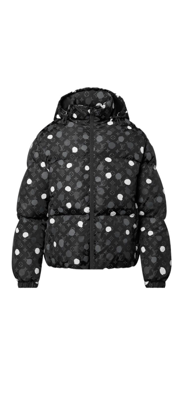 LV X YK Monogram Painted Dots Down Blouse
