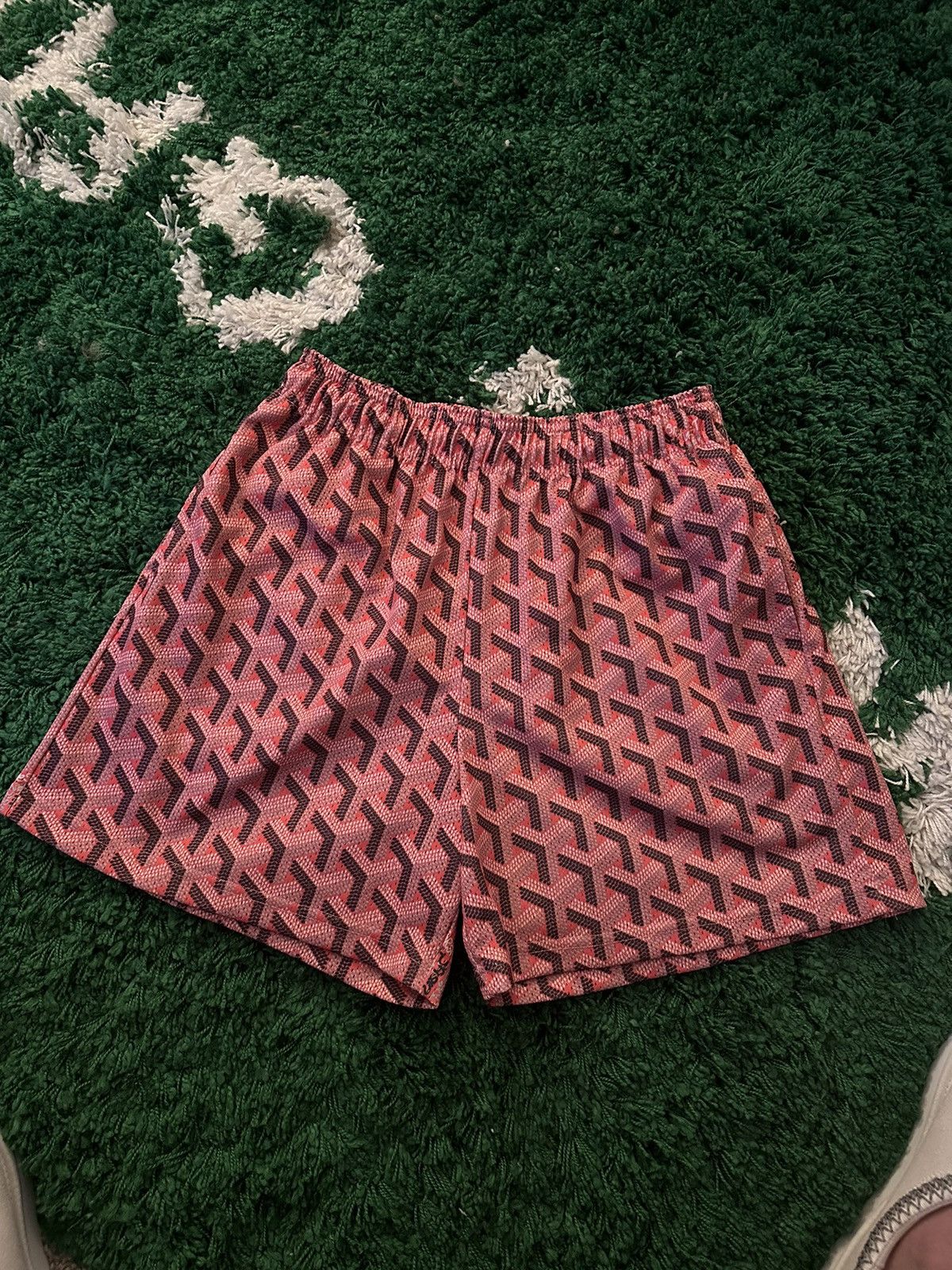 Goyard Pattern Mesh Shorts buy Pink XL