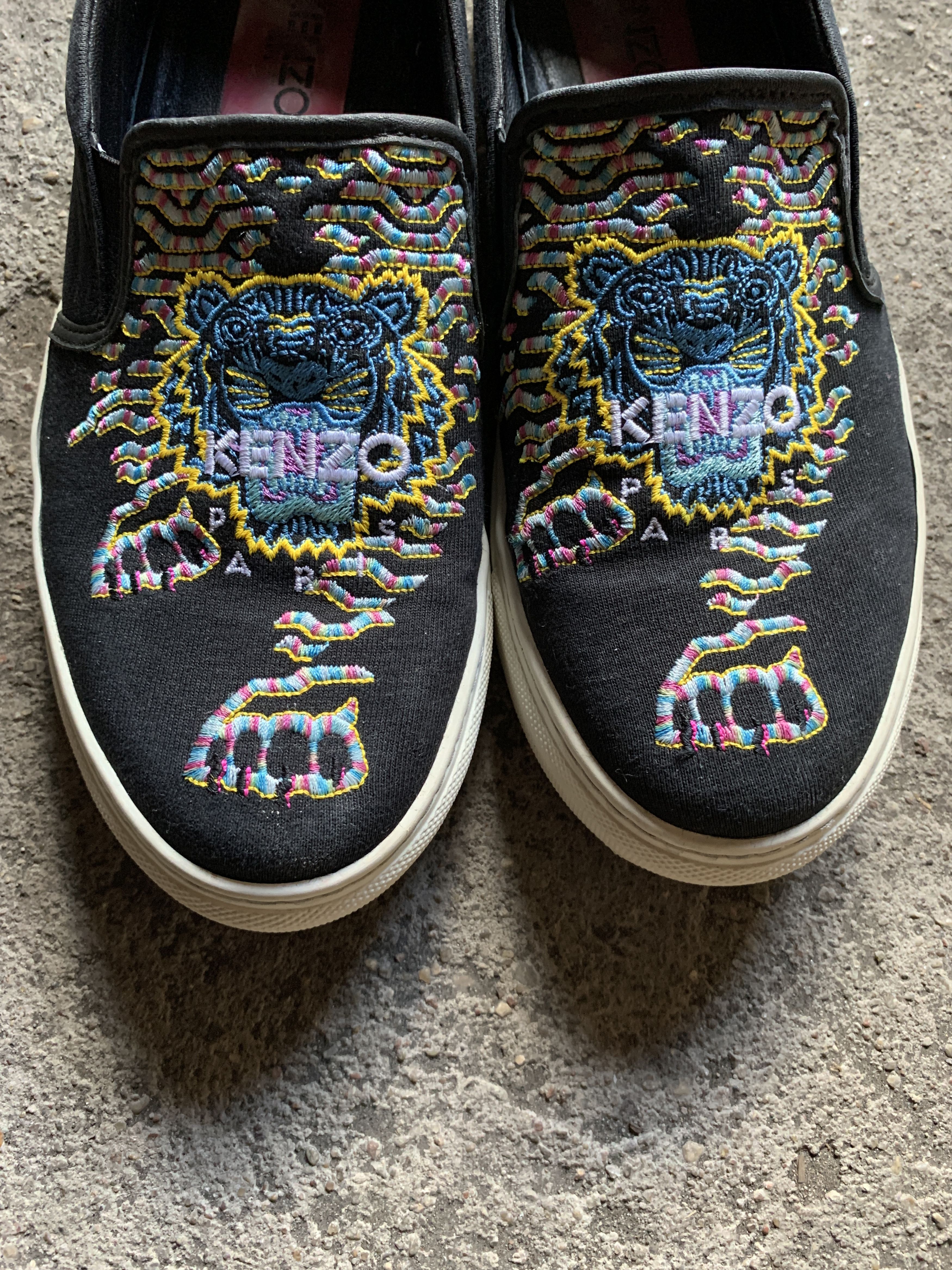 Kenzo Kenzo Slip On Embroidered Sneakers Size US 7 / EU 40 - 2 Thumbnail
