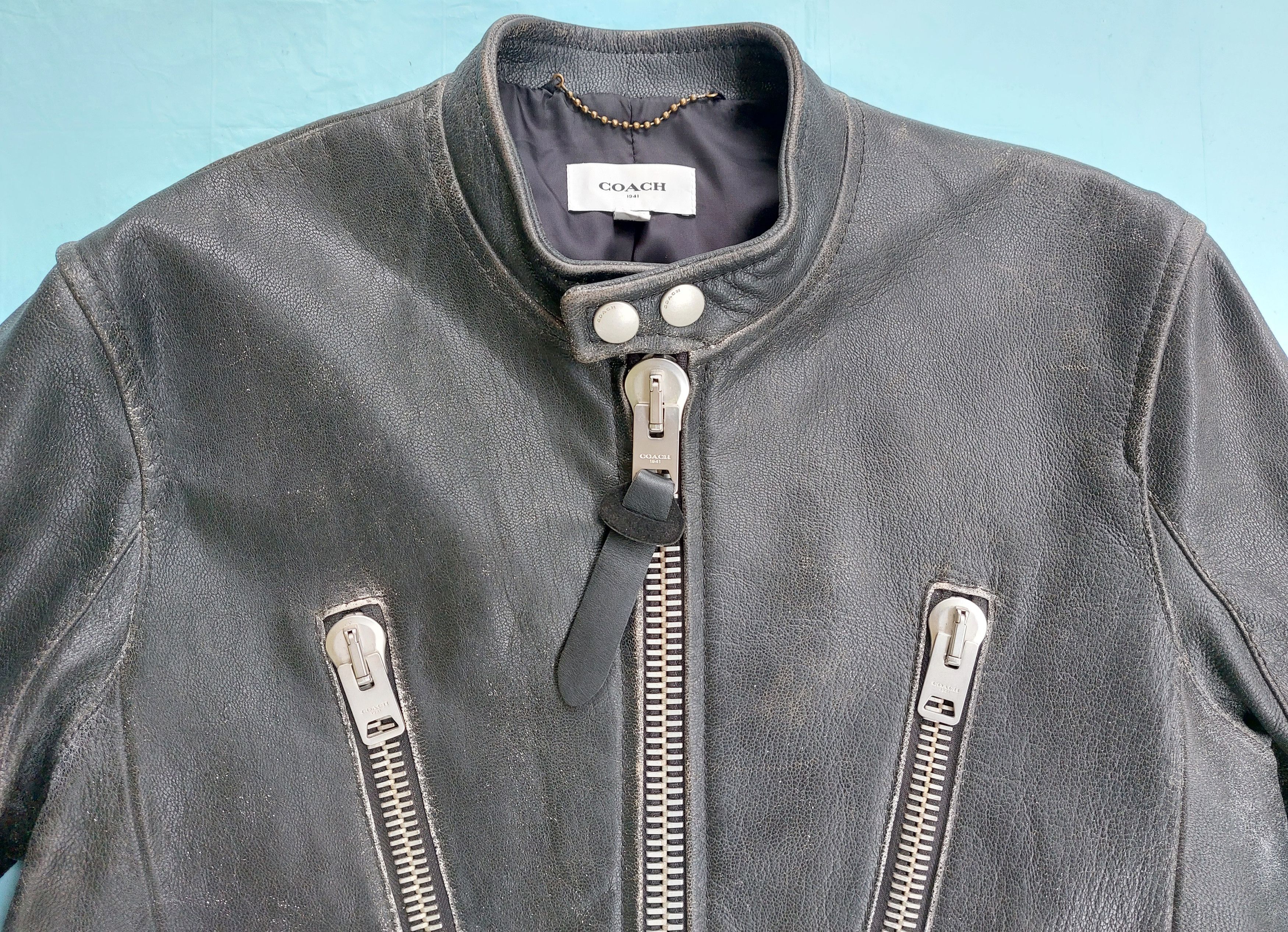 Coach COACH leather rub off rider jacket Size US M / EU 48-50 / 2 - 2 Thumbnail