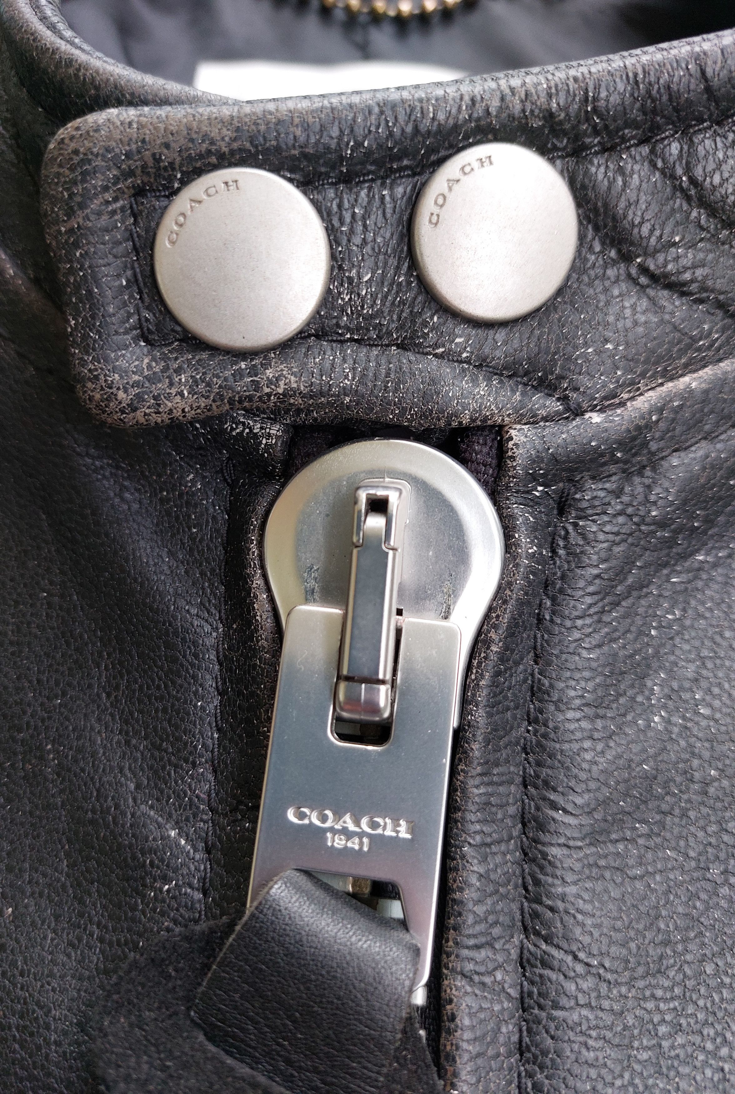 Coach COACH leather rub off rider jacket Size US M / EU 48-50 / 2 - 6 Thumbnail