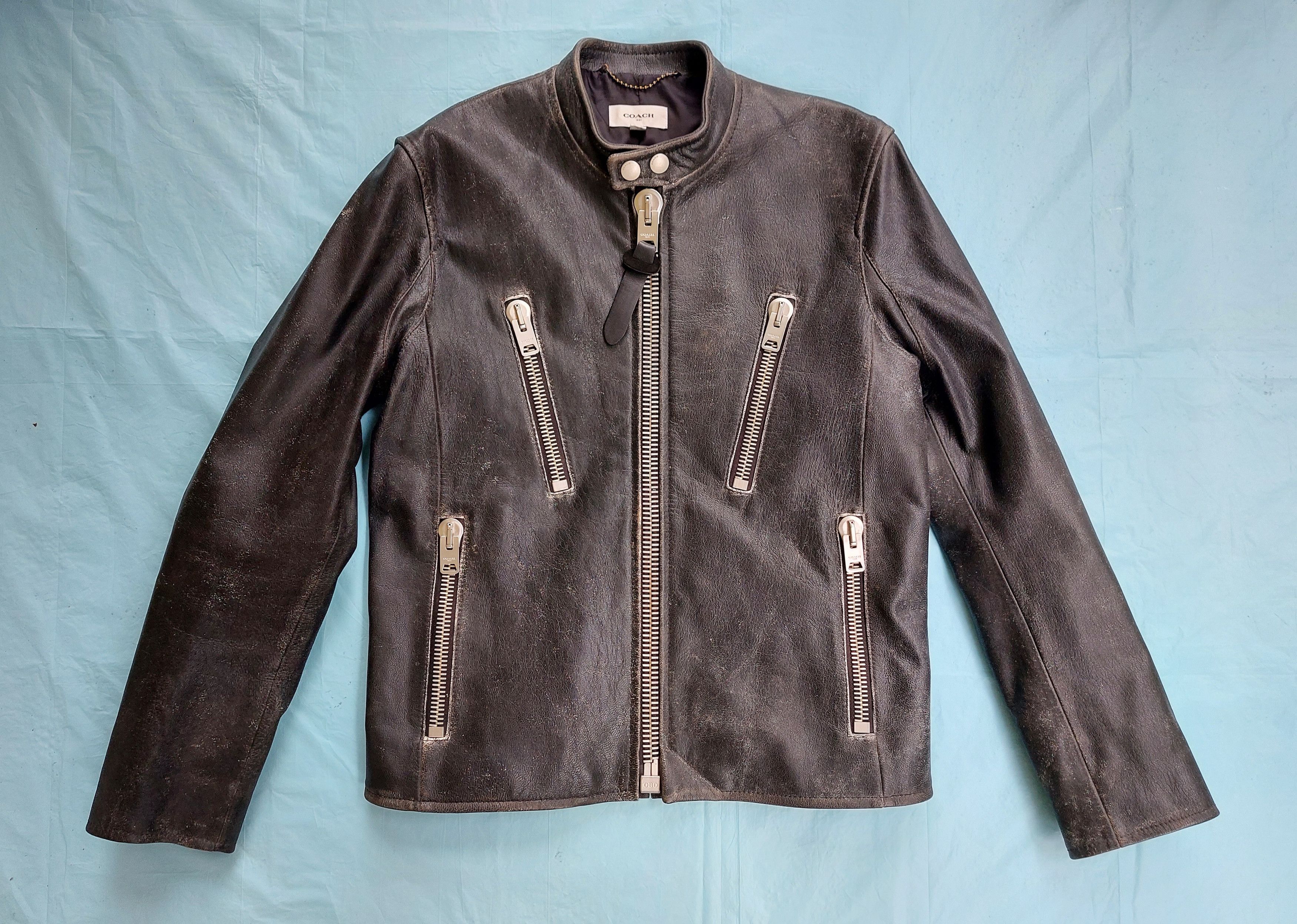 Coach COACH leather rub off rider jacket Size US M / EU 48-50 / 2 - 1 Thumbnail