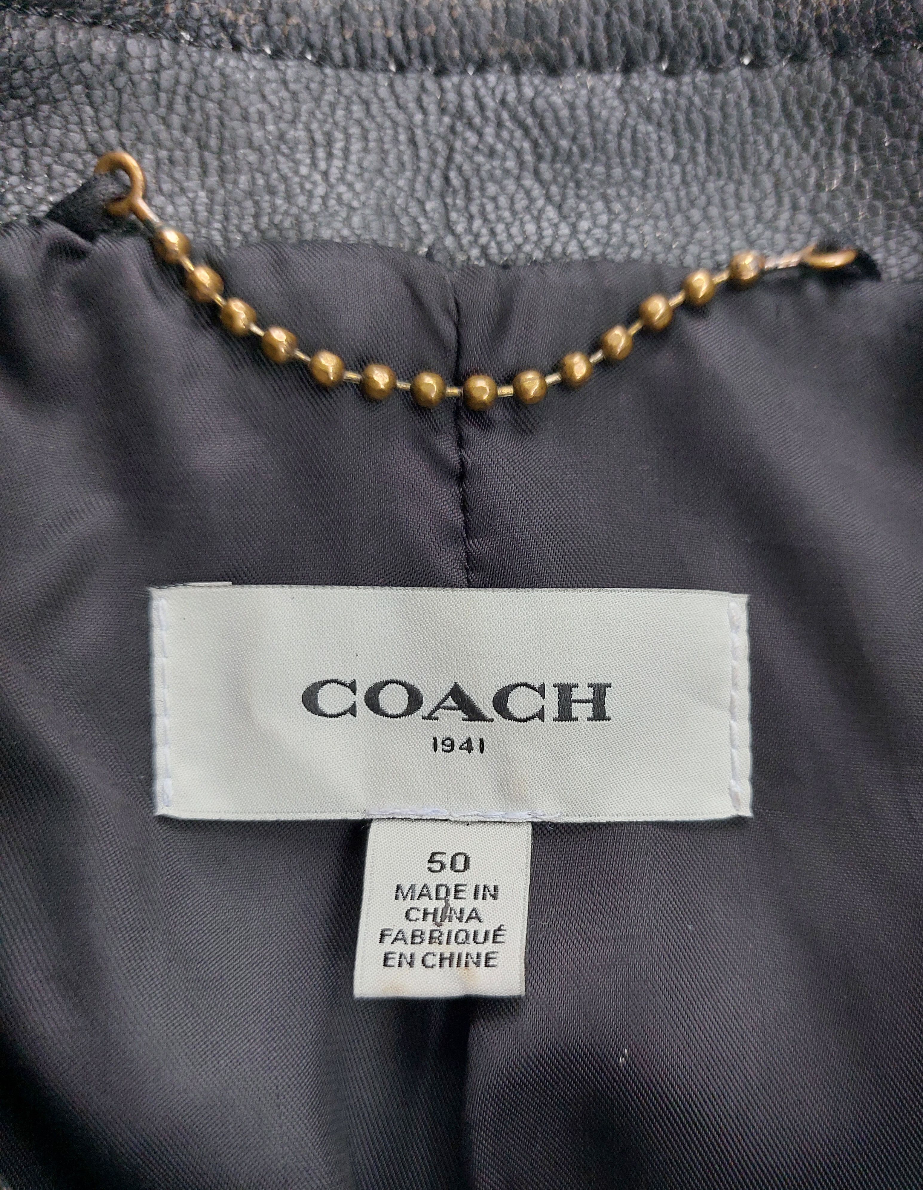 Coach COACH leather rub off rider jacket Size US M / EU 48-50 / 2 - 5 Thumbnail