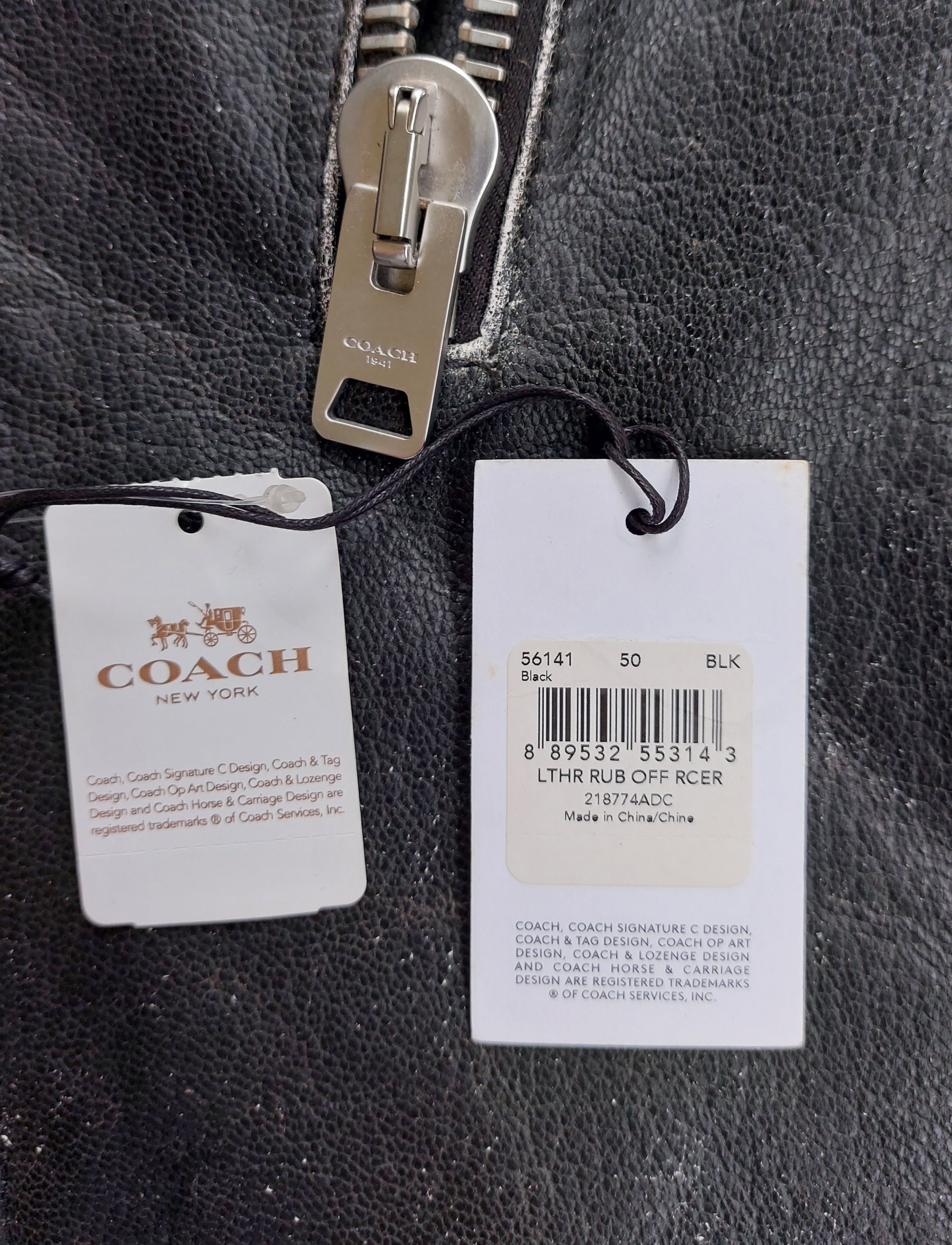 Coach COACH leather rub off rider jacket Size US M / EU 48-50 / 2 - 7 Thumbnail