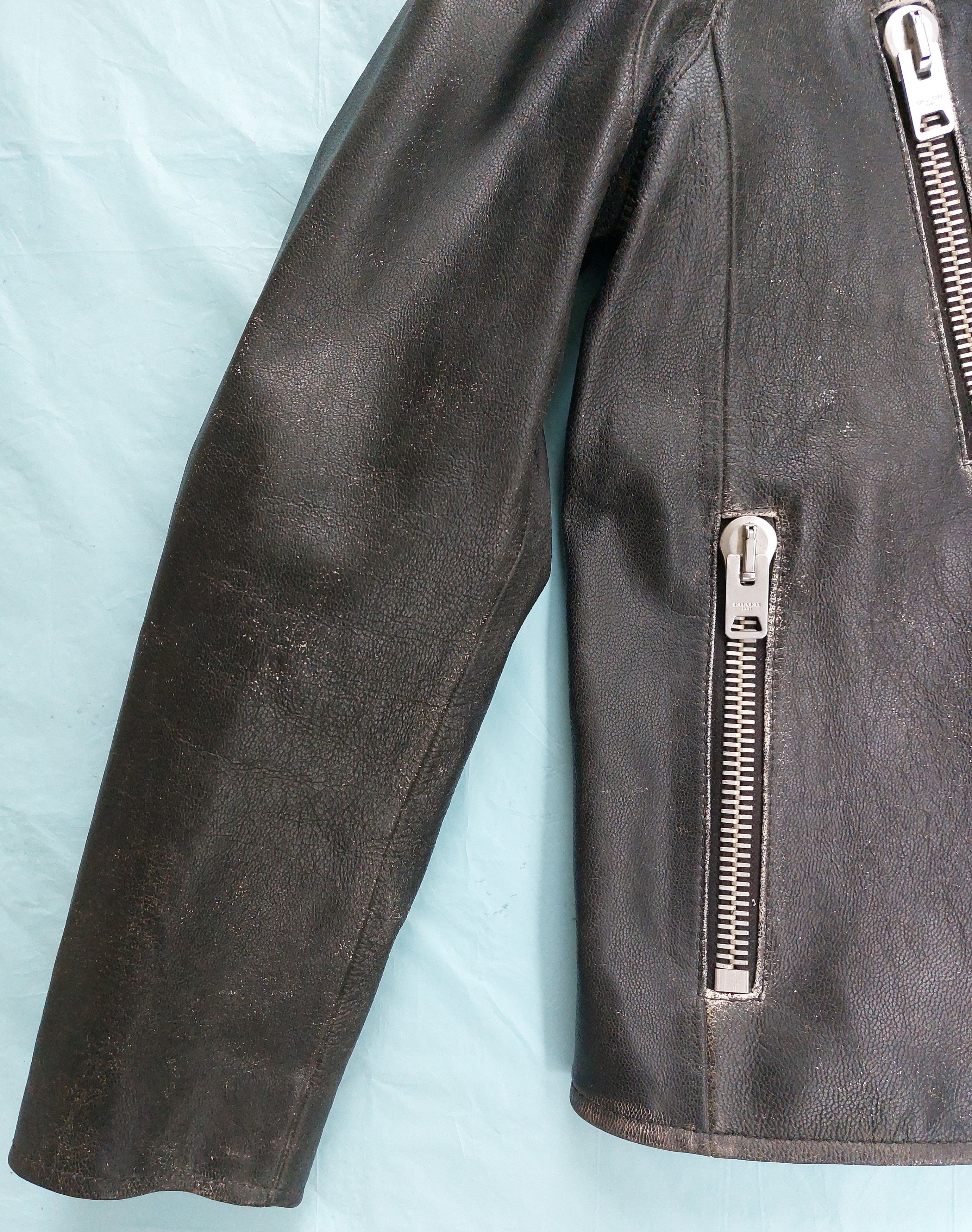 Coach COACH leather rub off rider jacket Size US M / EU 48-50 / 2 - 4 Thumbnail