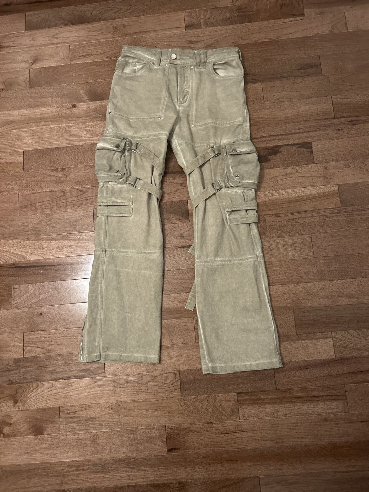 SHINE LUXURY Shine Luxury Flared Bondage Kombat Cargos Size US 34 / EU 50 - 2 Thumbnail