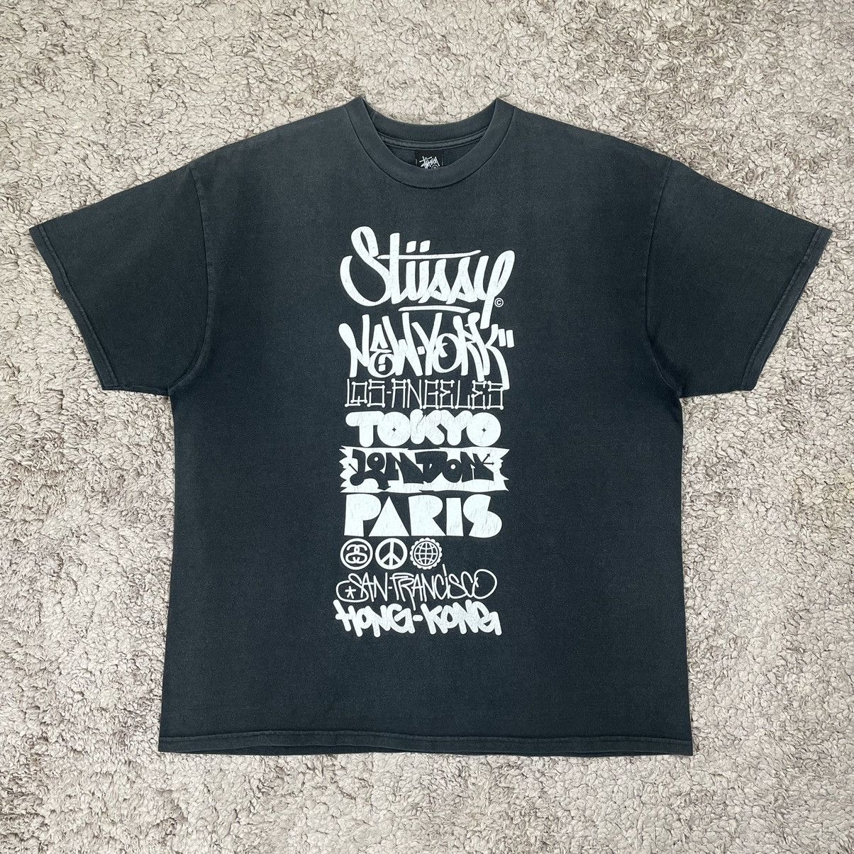 Stussy vintage stussy world tour tee shirt Size US XL / EU 56 / 4 - 1 Thumbnail