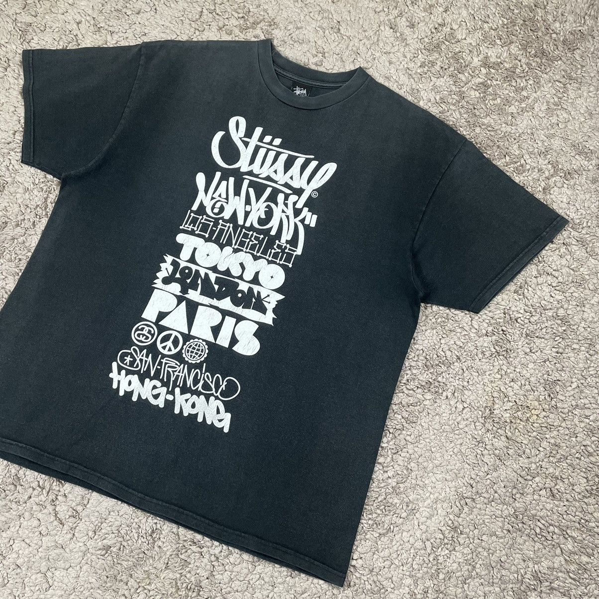 Stussy vintage stussy world tour tee shirt Size US XL / EU 56 / 4 - 4 Thumbnail
