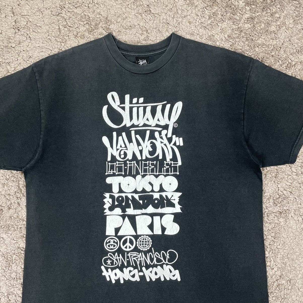 Stussy vintage stussy world tour tee shirt Size US XL / EU 56 / 4 - 5 Thumbnail