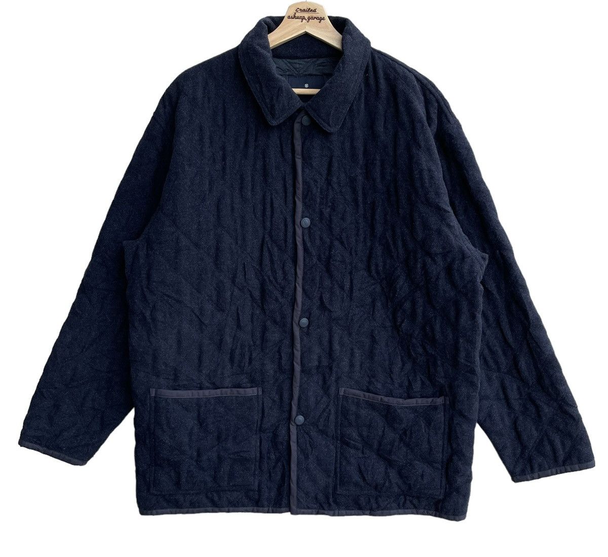 Designer × Ermenegildo Zegna Oversized Ermenegildo Zegna Wool Fleece Jacket Size US XL / EU 56 / 4 - 1 Thumbnail