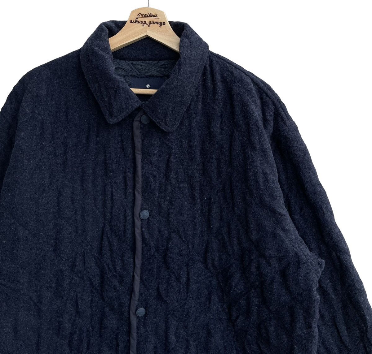 Designer × Ermenegildo Zegna Oversized Ermenegildo Zegna Wool Fleece Jacket Size US XL / EU 56 / 4 - 4 Thumbnail