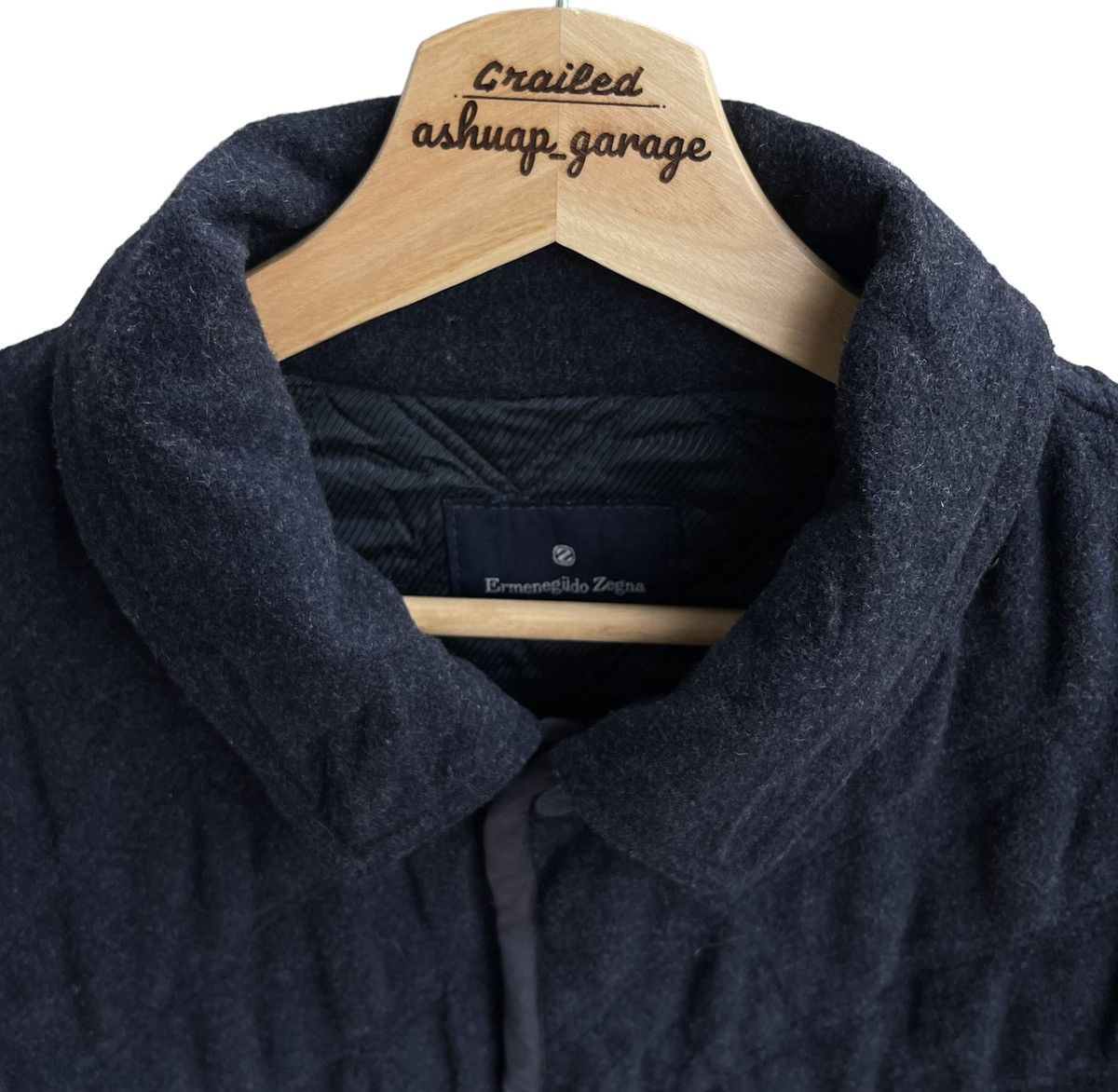 Designer × Ermenegildo Zegna Oversized Ermenegildo Zegna Wool Fleece Jacket Size US XL / EU 56 / 4 - 3 Thumbnail