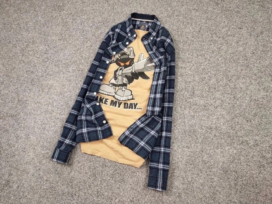 Flannel Vintage Flannel Shirt Travis Scott Style Size US XL / EU 56 / 4 - 3 Thumbnail