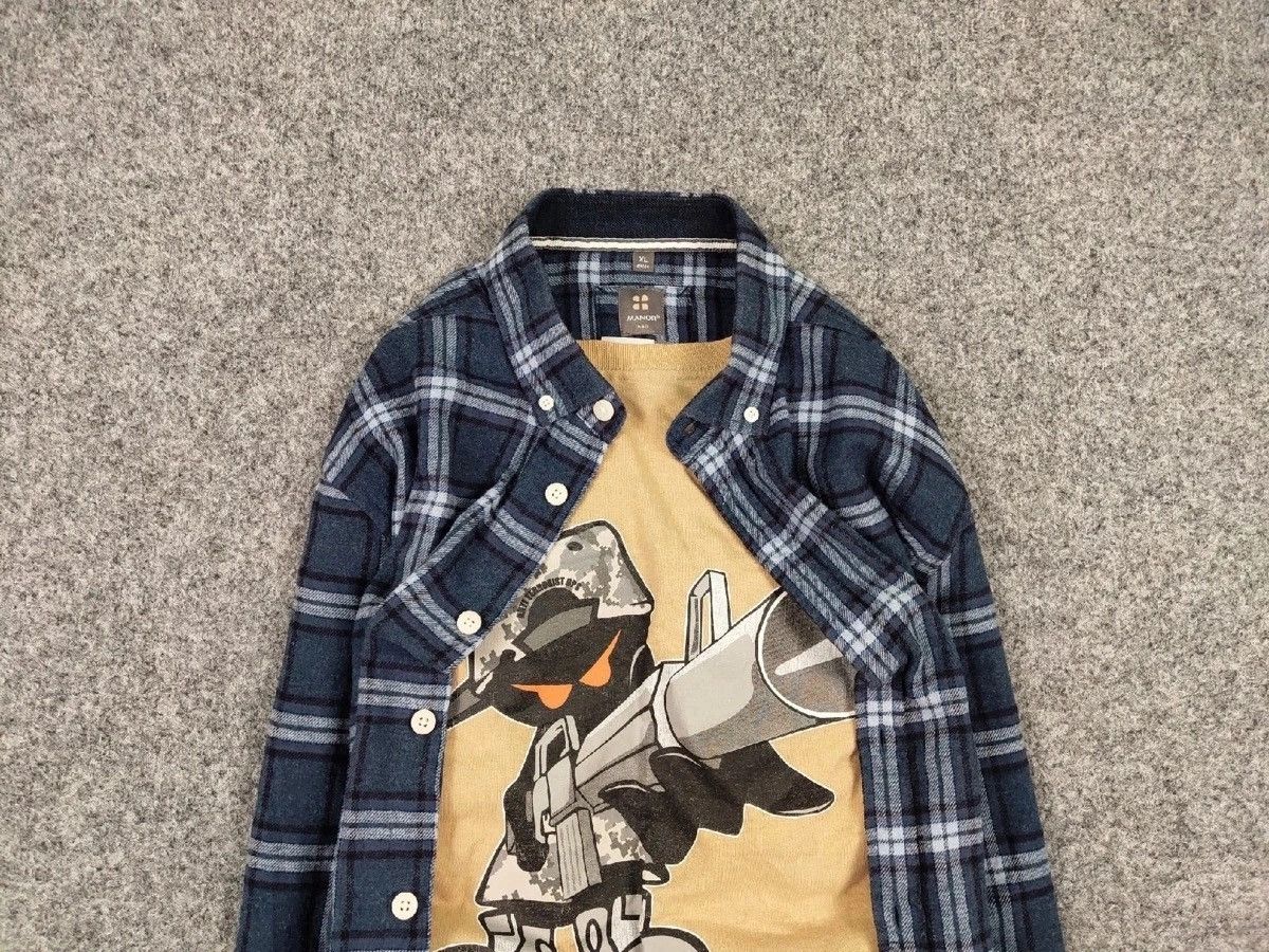 Flannel Vintage Flannel Shirt Travis Scott Style Size US XL / EU 56 / 4 - 4 Thumbnail