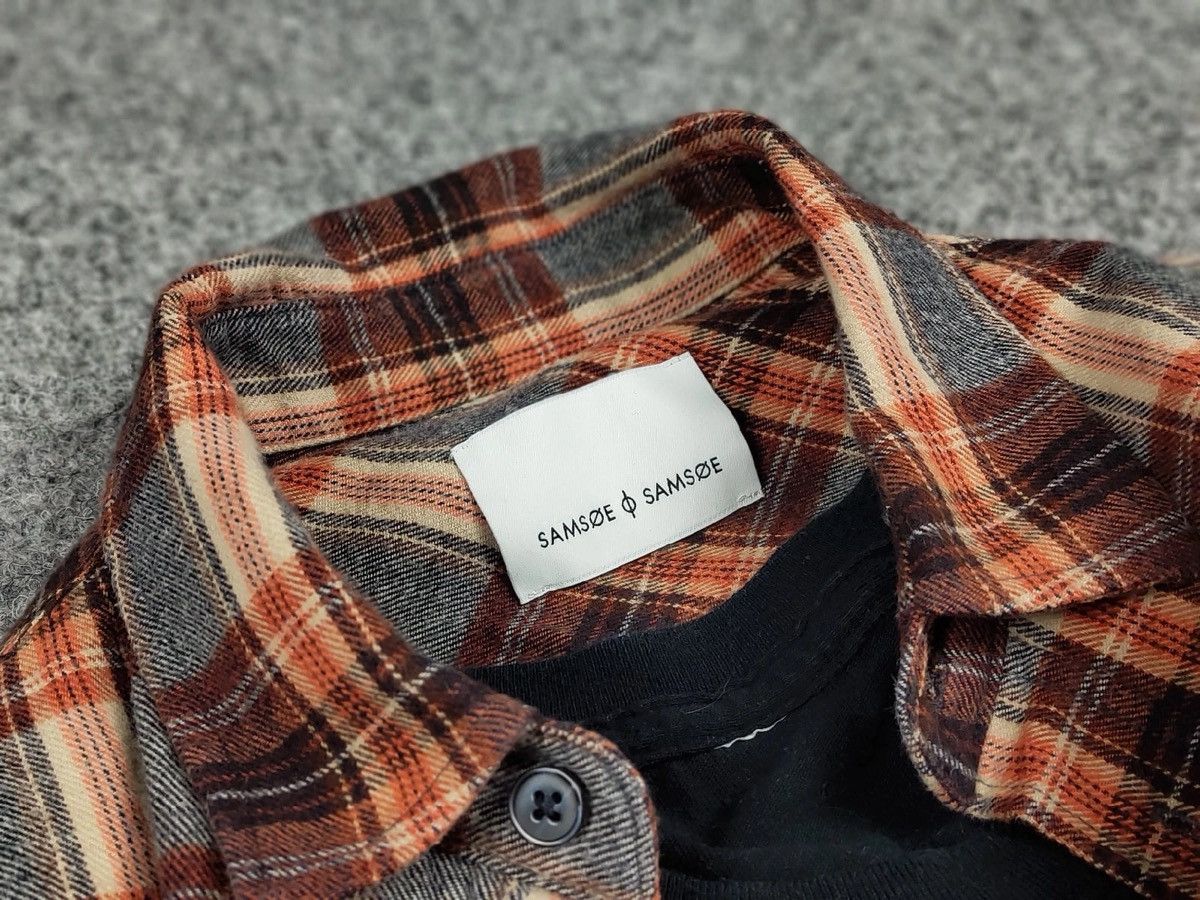 Flannel Vintage Samsoe Samsoe Flannel Shirt Travis Scott Style Size US M / EU 48-50 / 2 - 13 Thumbnail
