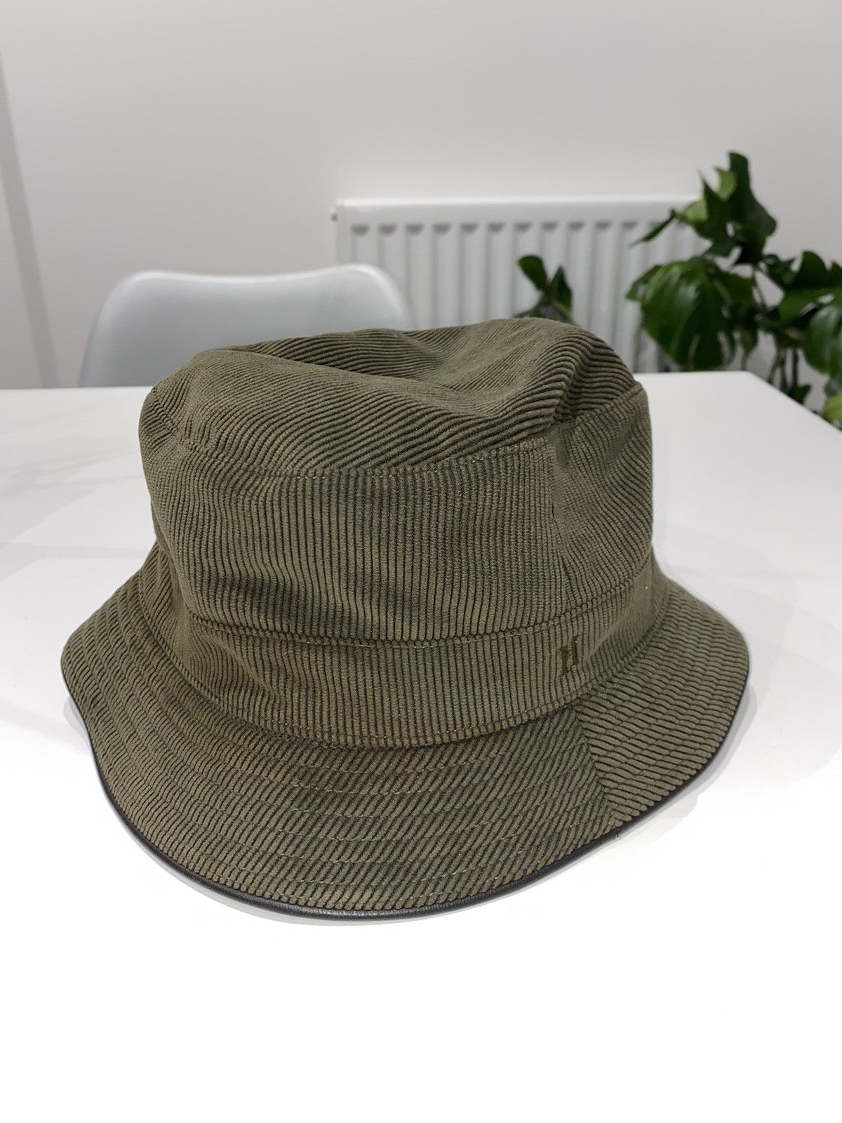 Vintage Hermes corduroy bucket hat 80s 90s