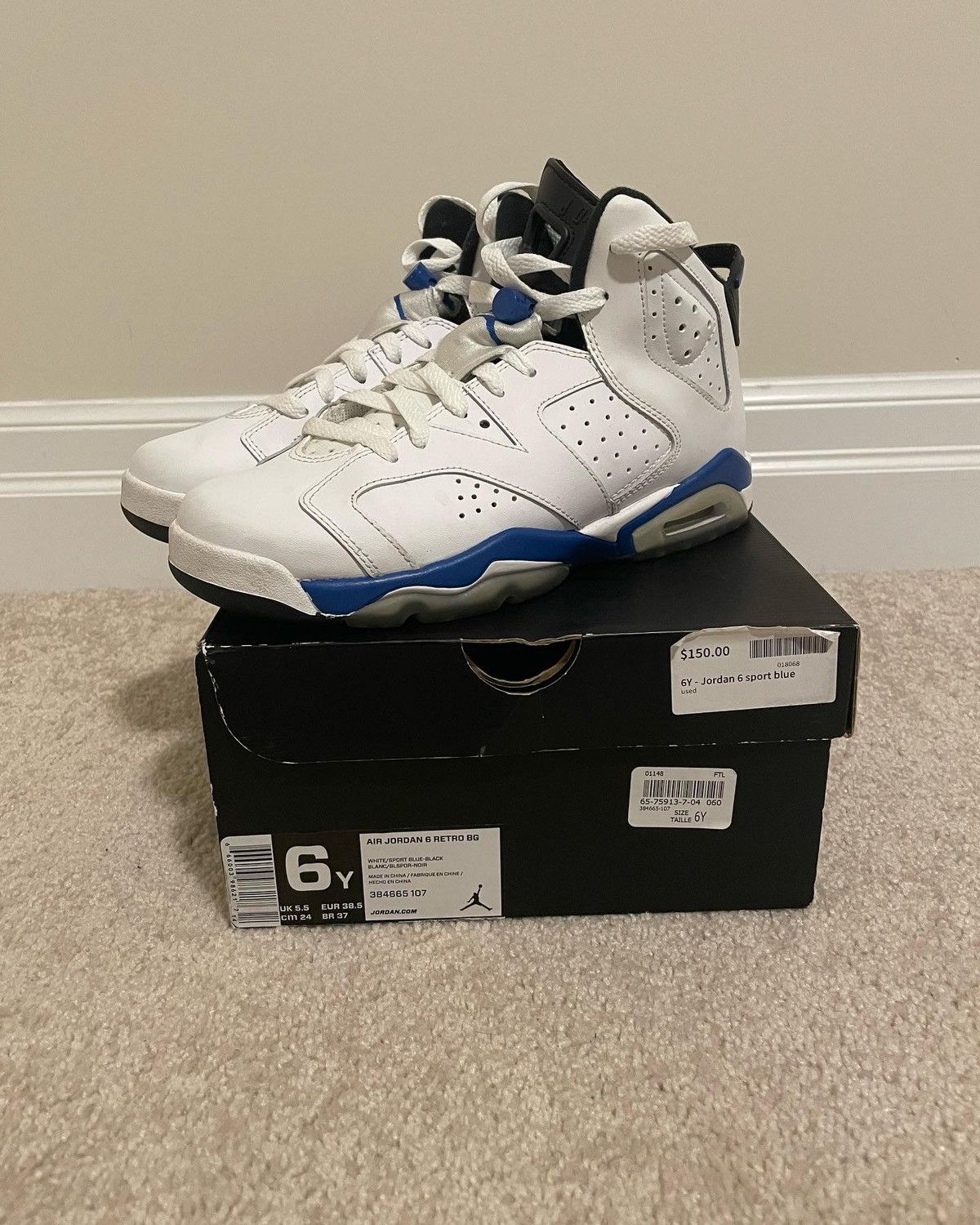 Jordan 6 Sport Blue