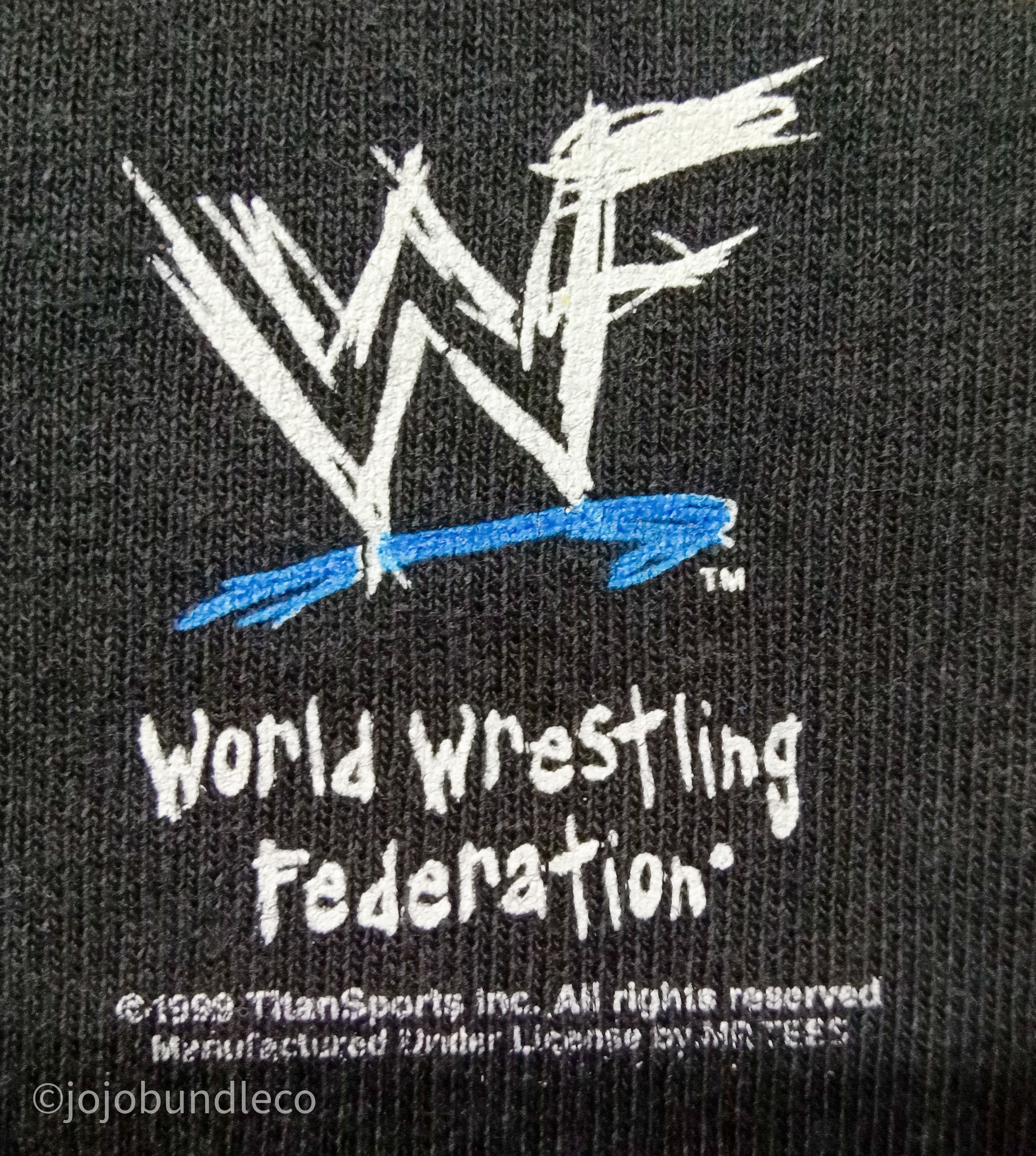 Vintage Vtg 1999 WWF The Rock shirt Size US L / EU 52-54 / 3 - 5 Thumbnail