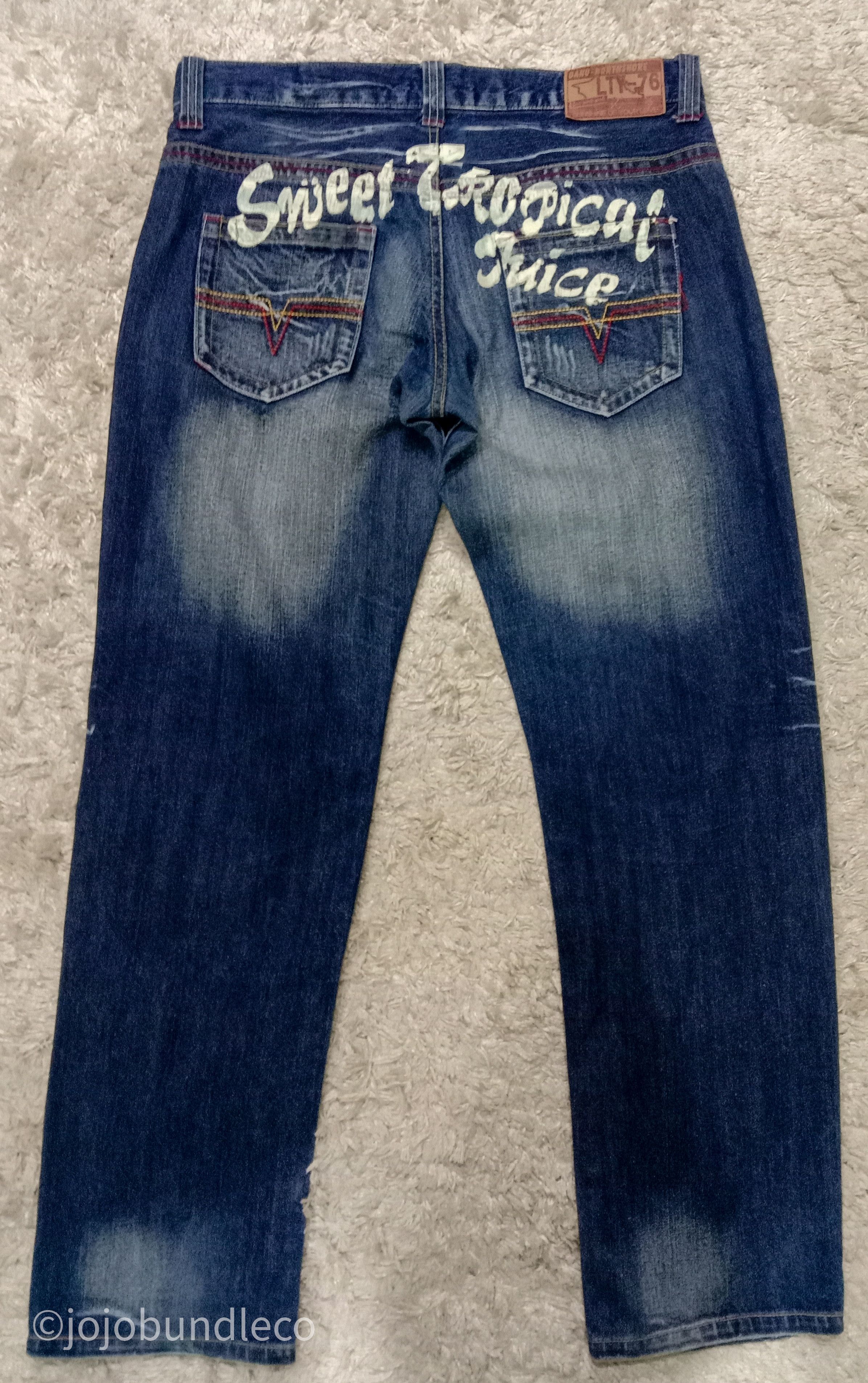 Japanese Brand Oahu-Northshore Statement Jeans Size US 34 / EU 50 - 6 Thumbnail