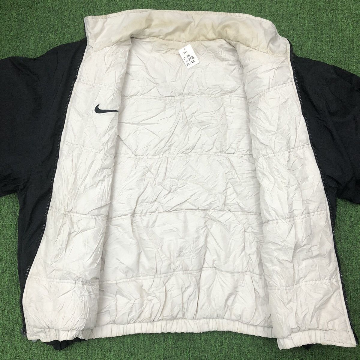 Nike × Vintage Y11. VTG 90s NIKE SWOOSH REVERSIBLE PUFFER JACKET Size US XL / EU 56 / 4 - 5 Thumbnail