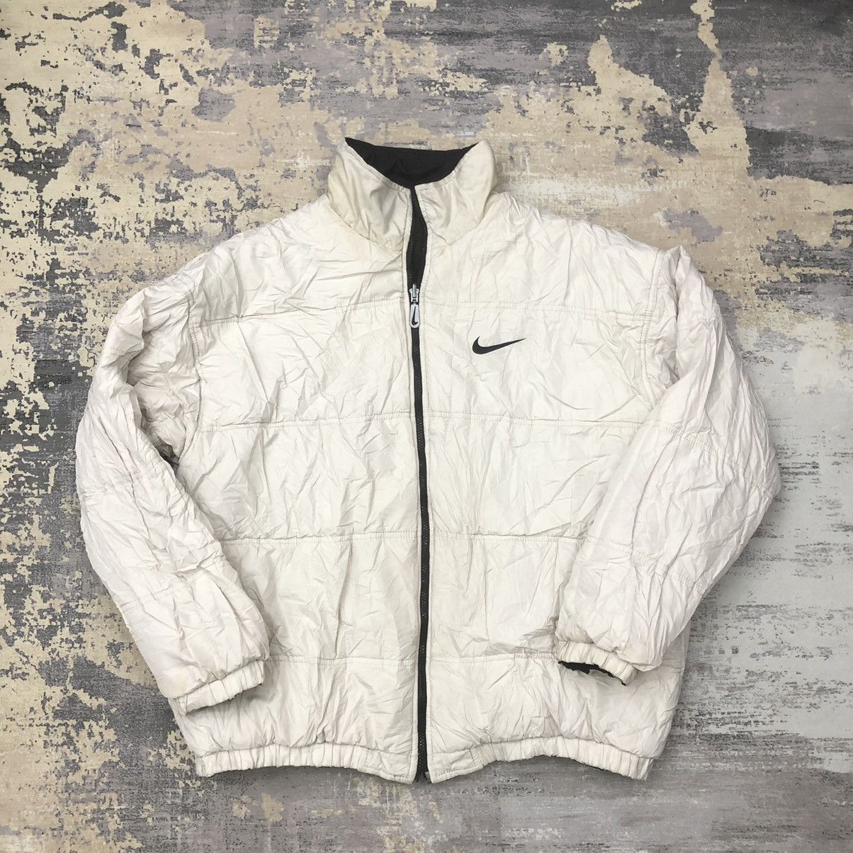 Nike × Vintage Y11. VTG 90s NIKE SWOOSH REVERSIBLE PUFFER JACKET Size US XL / EU 56 / 4 - 6 Thumbnail