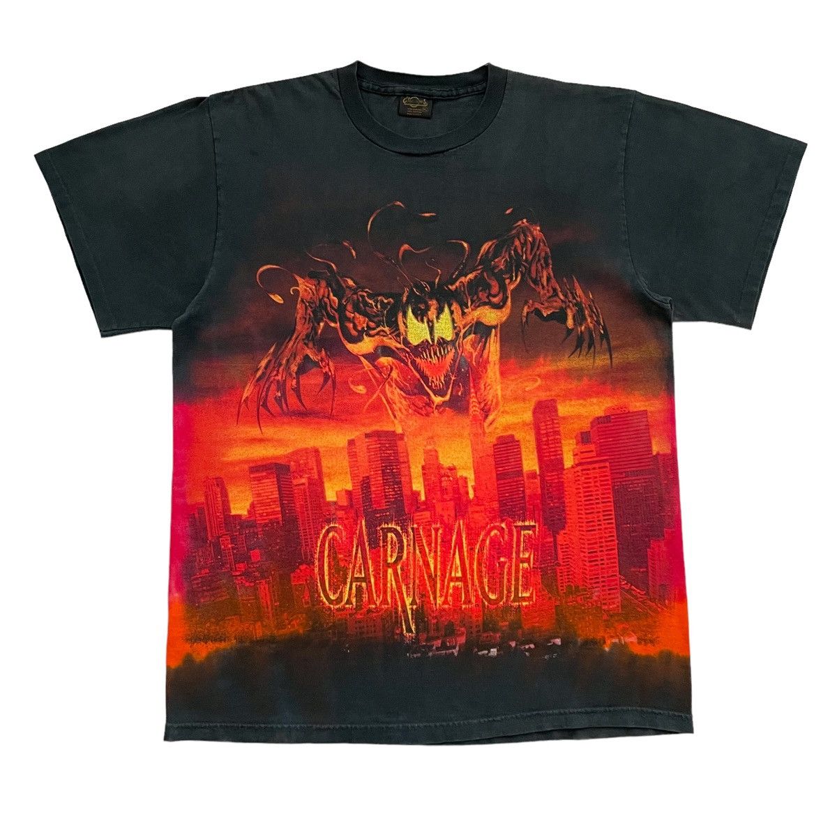Marvel Comics Vintage 1998 Marvel Carnage shirt XL All Over Print 