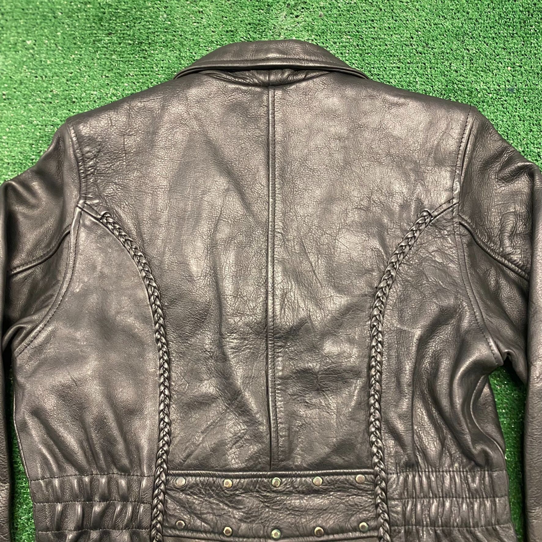 Leather Biker Style Vintage Leather Motorcycle Moto Jacket Size US M / EU 48-50 / 2 - 4 Thumbnail