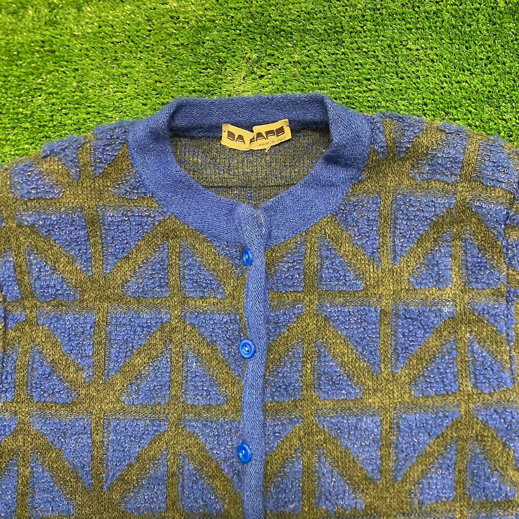 Vintage Abstract Vintage 80s Wool Cardigan Sweater Size US M / EU 48-50 / 2 - 2 Thumbnail
