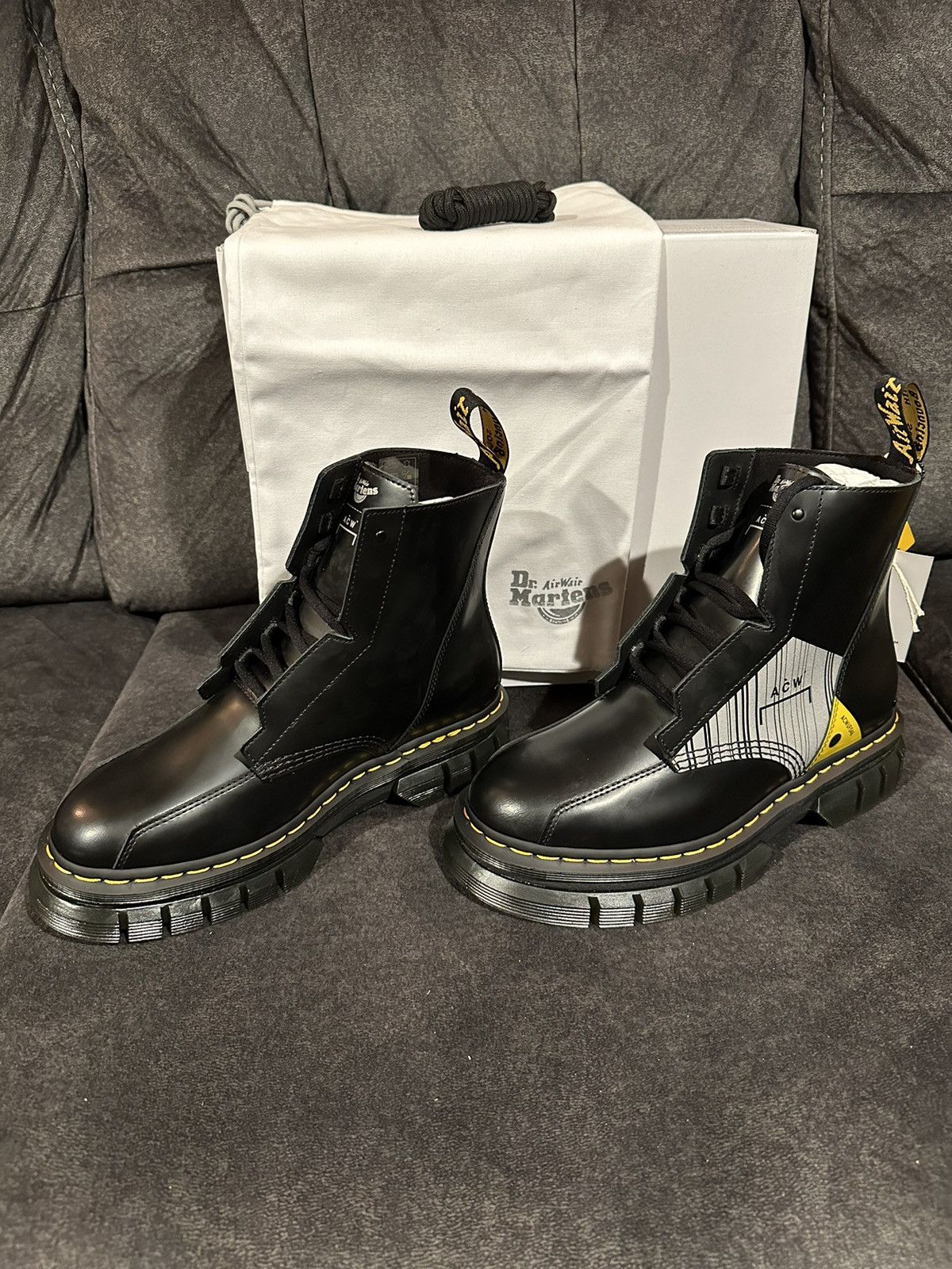 image of A Cold Wall x Dr Martens A-Cold-Wall X Dr. Martens Neoteric Boots in Black, Men's (Size 7)