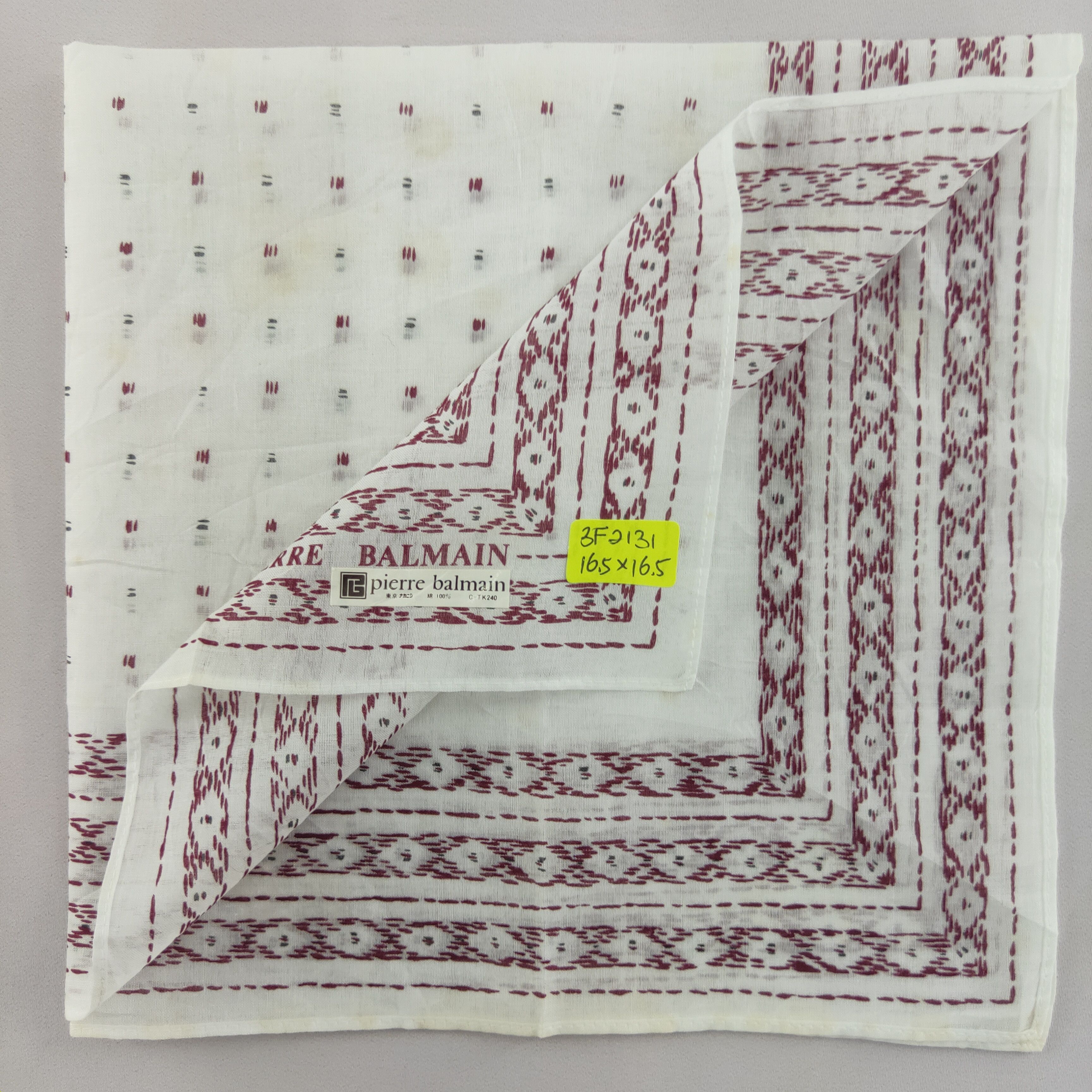 Pierre Balmain New Pierre Balmain Handkerchief neckerchief bandana - 3F2131 Size ONE SIZE - 2 Thumbnail