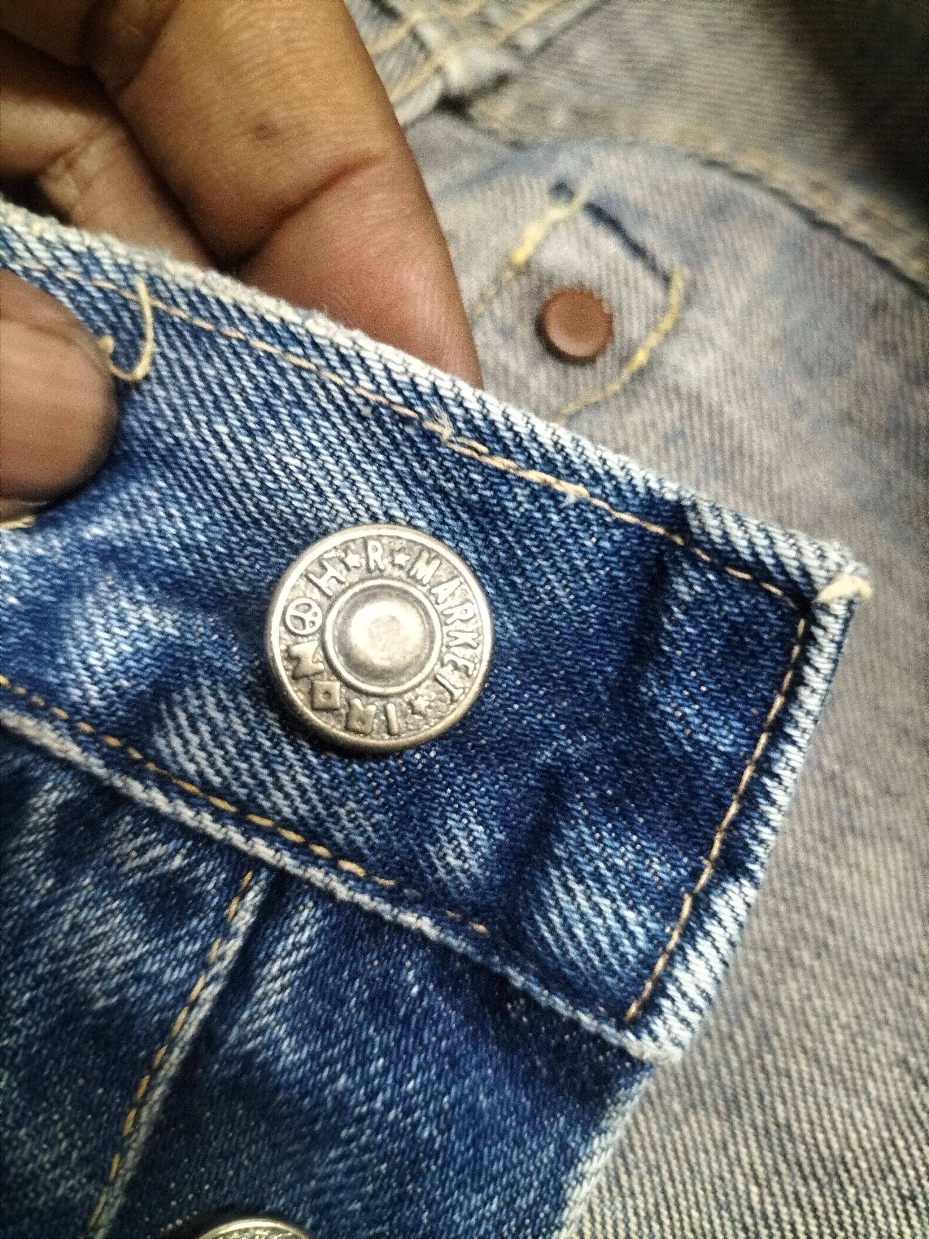 HOLLYWOOD RANCH MARKET H.r market distressed jeans selvedge Size US 31 - 5 Thumbnail